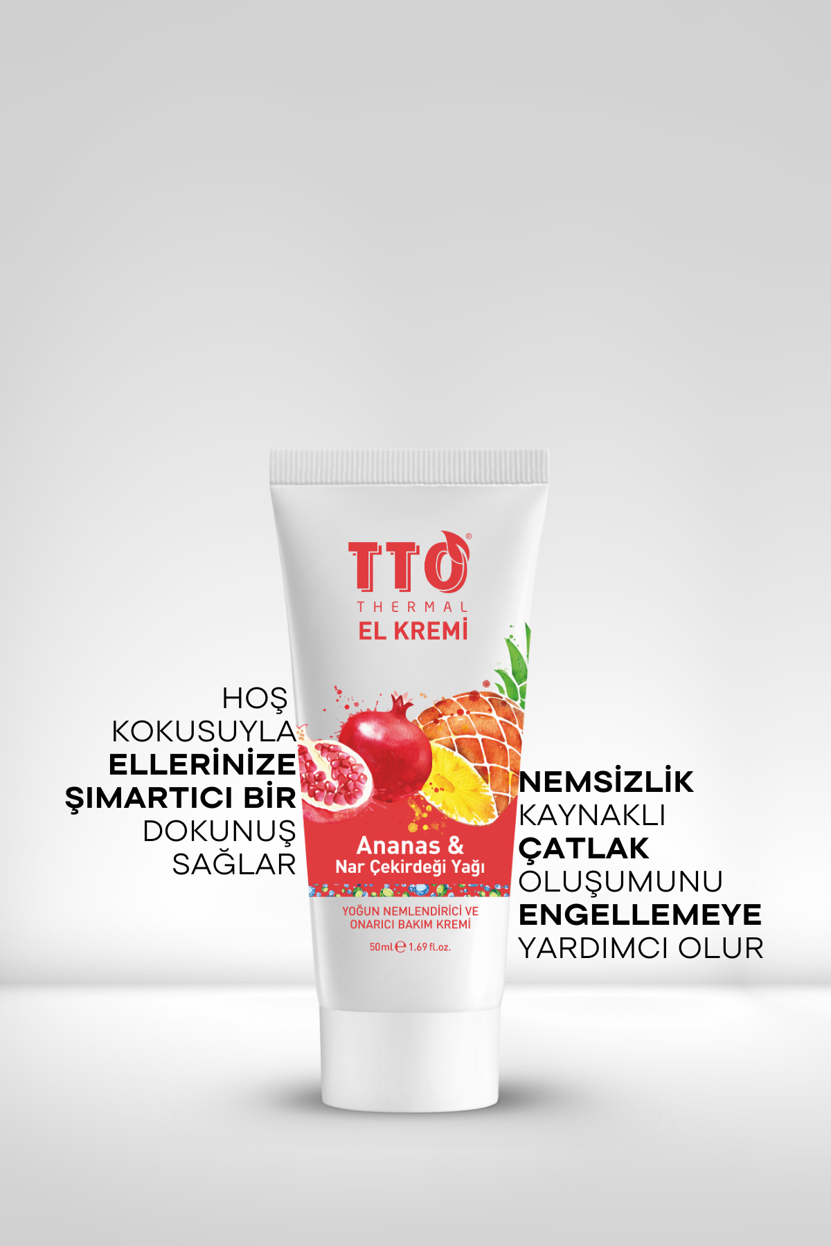 El Kremi Yoğun Nemlendirici 50 ml Ananas ve Nar Çekirdeği Yağlı Thermal Günlük Bakım — 8684576002174 — تصویر 4 از 6