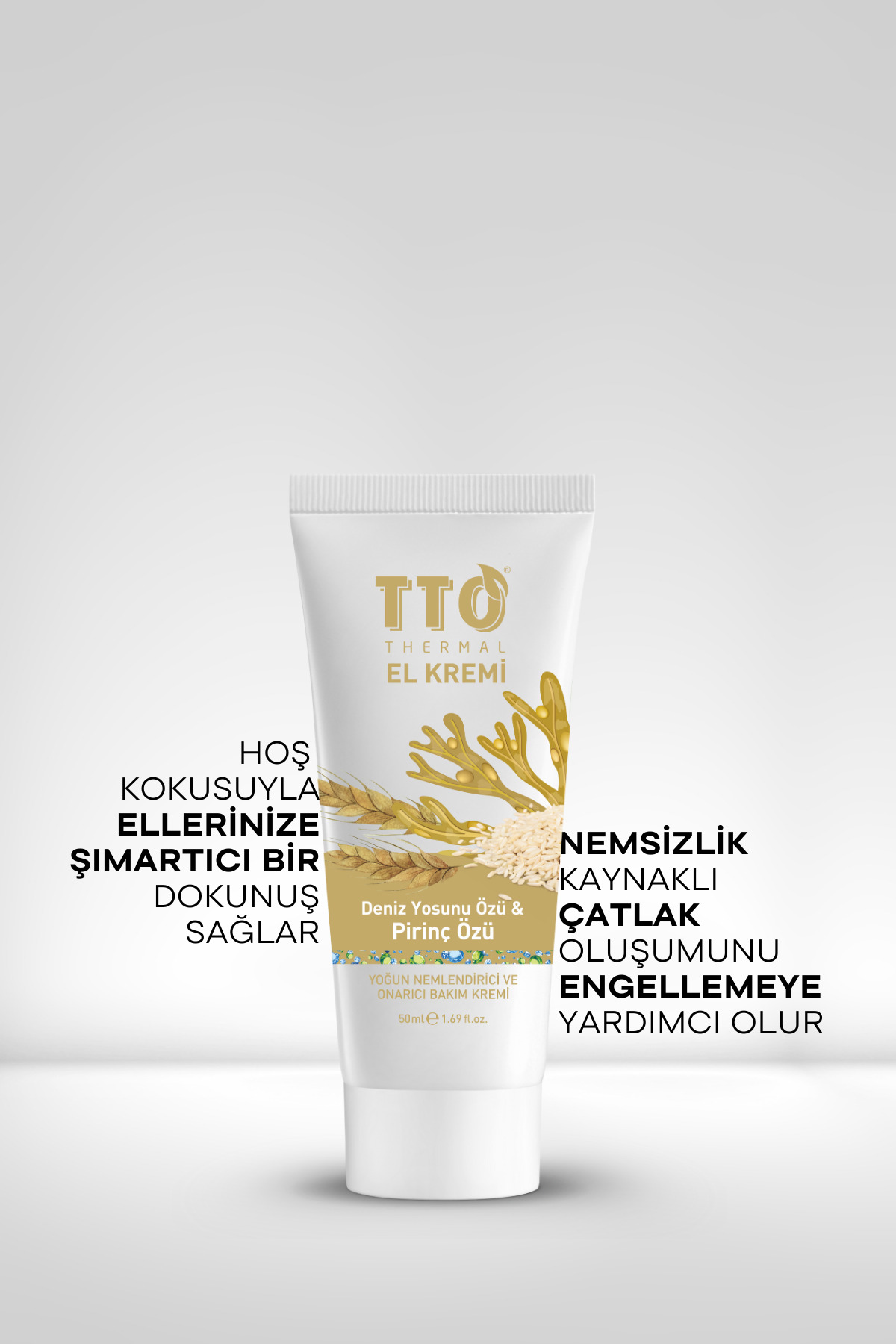 El Kremi Onarıcı Nemlendirici 50 ml Deniz Yosunu Pirinç Özlü Thermal Günlük Bakım — 8684576002181 — تصویر 4 از 6