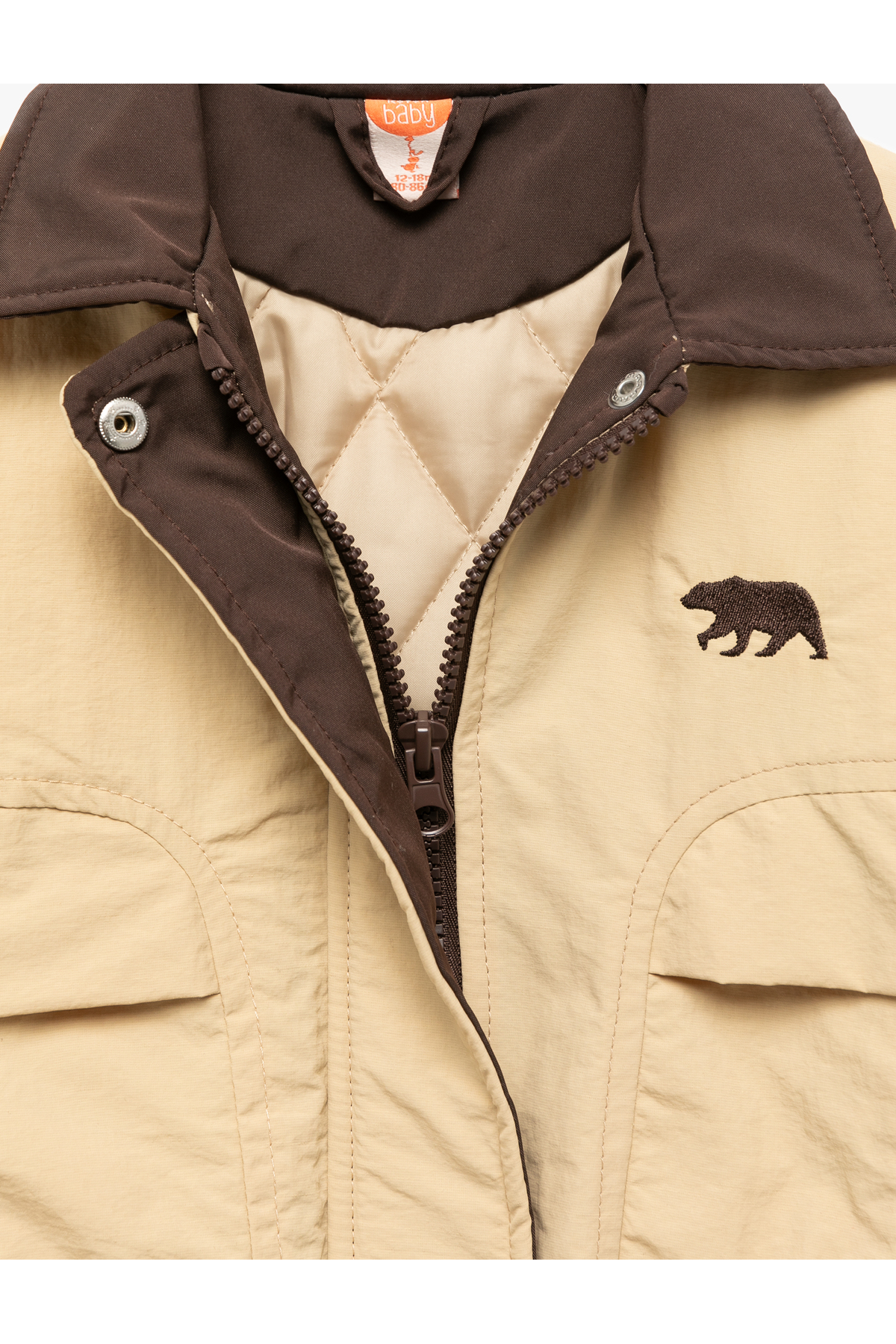 Koton Uzun Kollu Cep Detaylı Renk Bloklu Fermuarlı Gömlek Yaka Bomber Mont fotoğrafı 4 (önizleme)