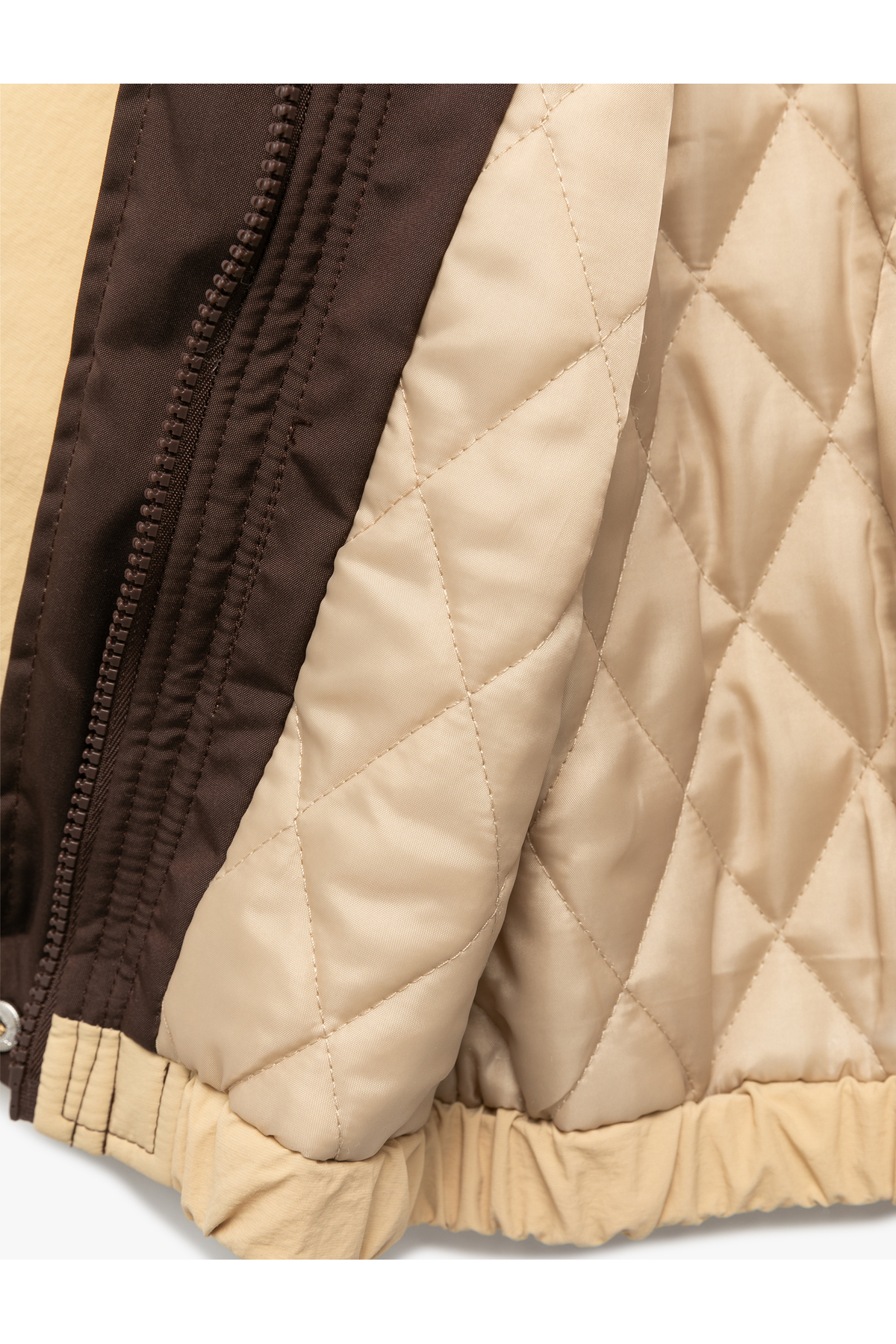 Koton Uzun Kollu Cep Detaylı Renk Bloklu Fermuarlı Gömlek Yaka Bomber Mont fotoğrafı 6 (önizleme)