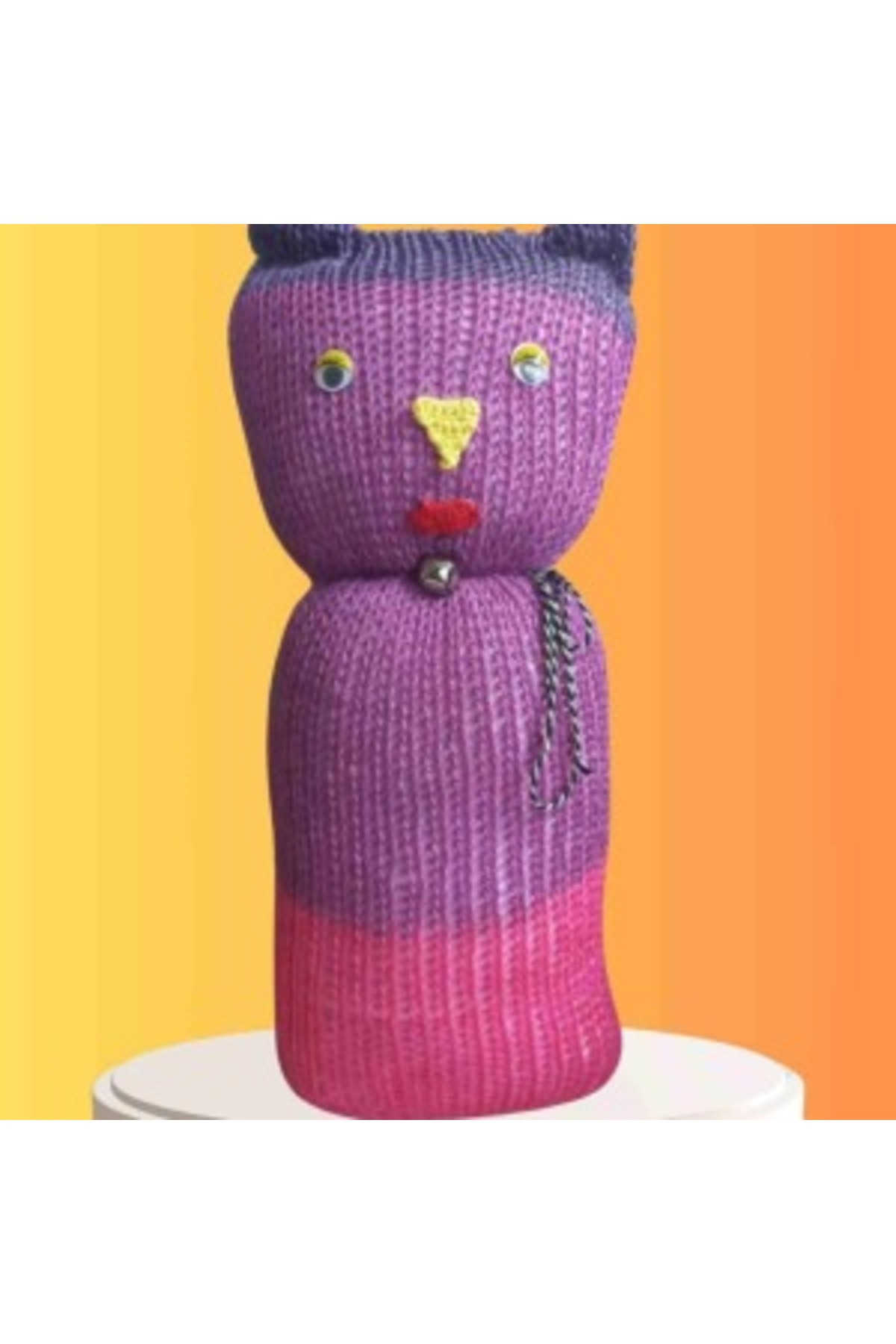 Skygo Tıkırık Örgü Yastık Uyku ve Oyun Arkadaşı Pembeş - 35 cm