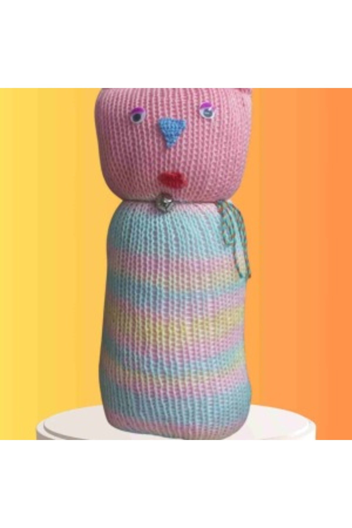 Skygo Tıkırık Örgü Yastık Uyku ve Oyun Arkadaşı Pofuduk - 45 cm