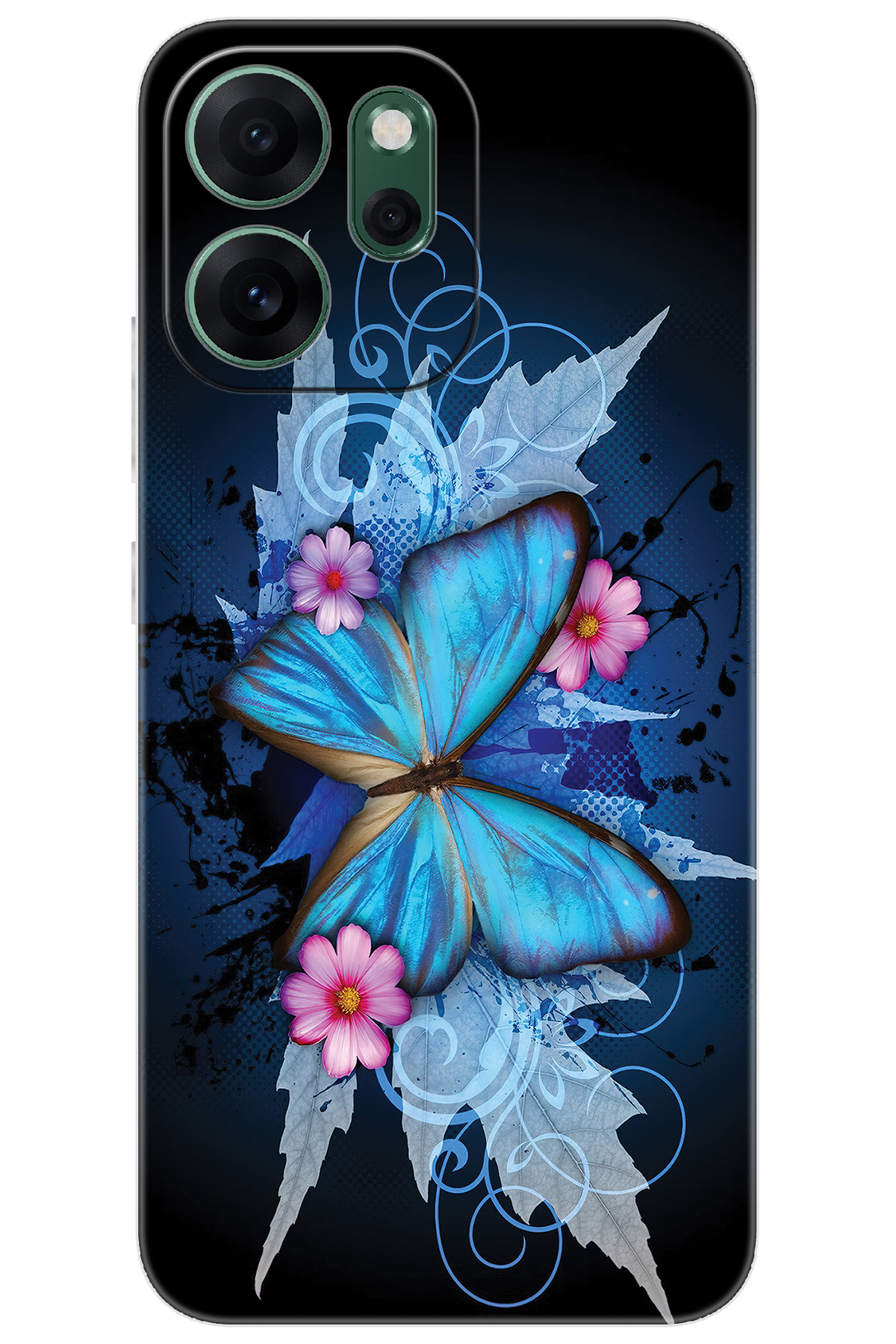 OPPO Reno 14f 5G (CPH2743) Compatible Case Pattern Printed Silicone Butterfly Image NGO:550 CP-8hvkXSy
