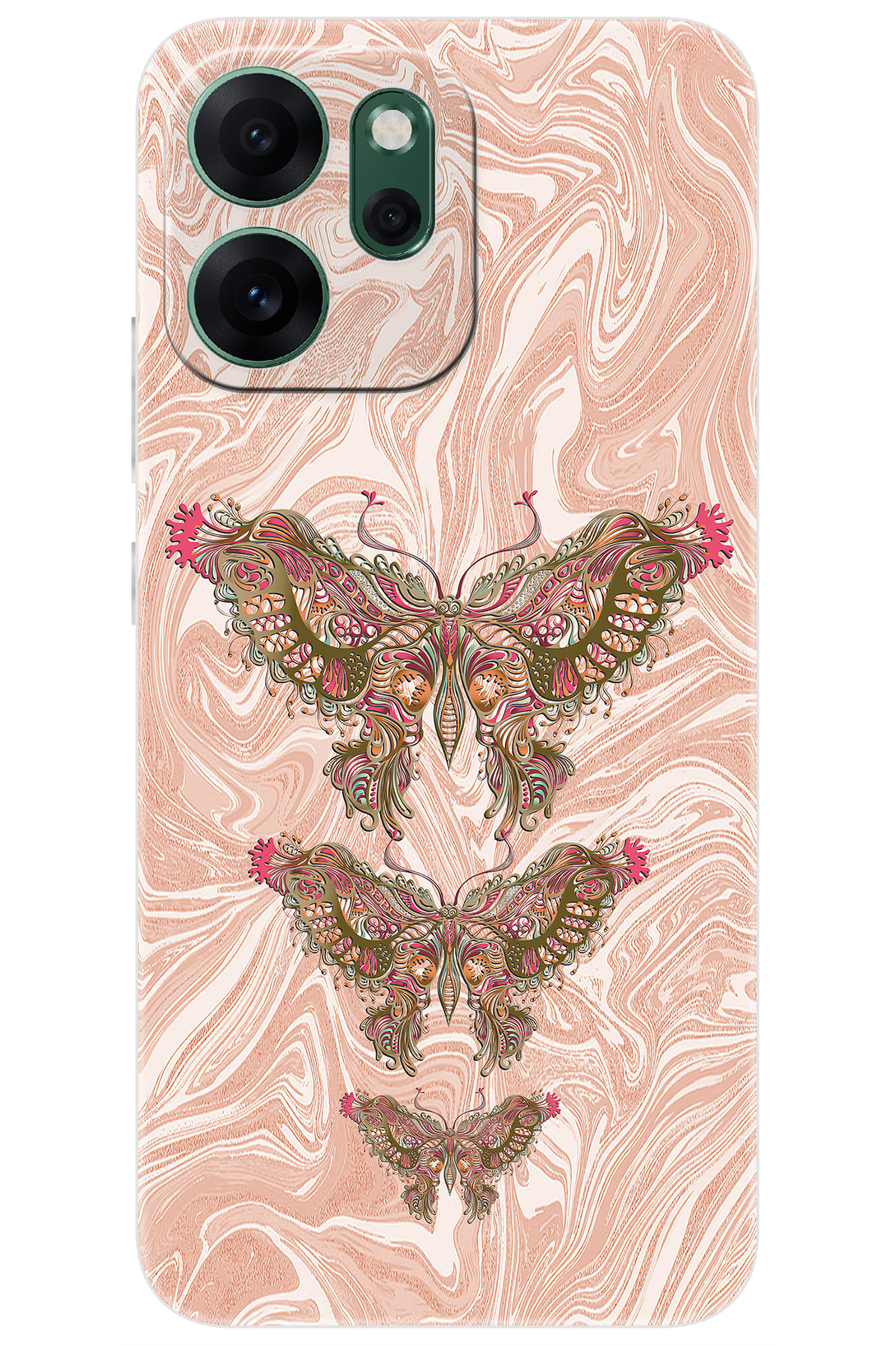 OPPO Reno 14f 5G (CPH2743) Compatible Case Pattern Printed Silicone Butterfly Image NGO:552 CP-GFQyqxG