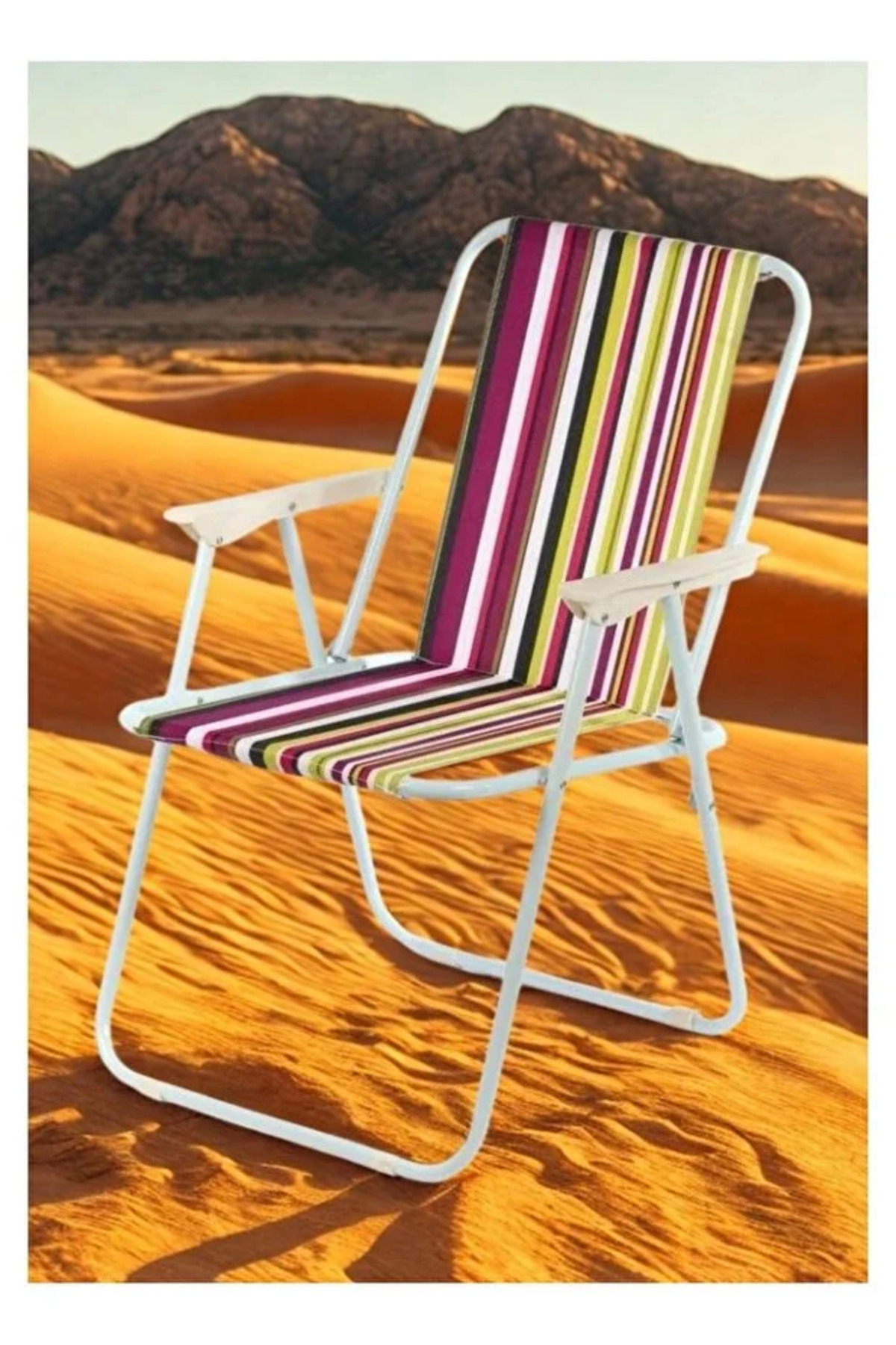 طقم كراسي تخييم قابلة للطي يتكون من 3 كراسي مصنوع من قماش أكسفورد وبقوائم معدنية – 45×45×80 سم