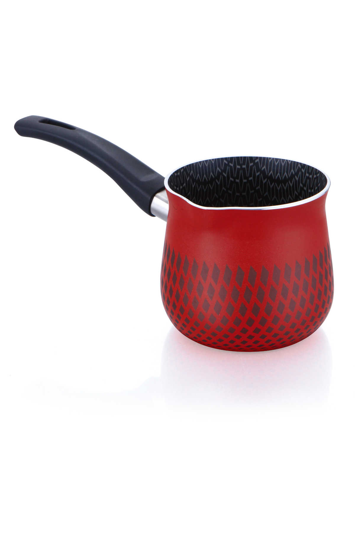 سخان قهوة من الألومنيوم غير اللاصق، أسود، 300 مل