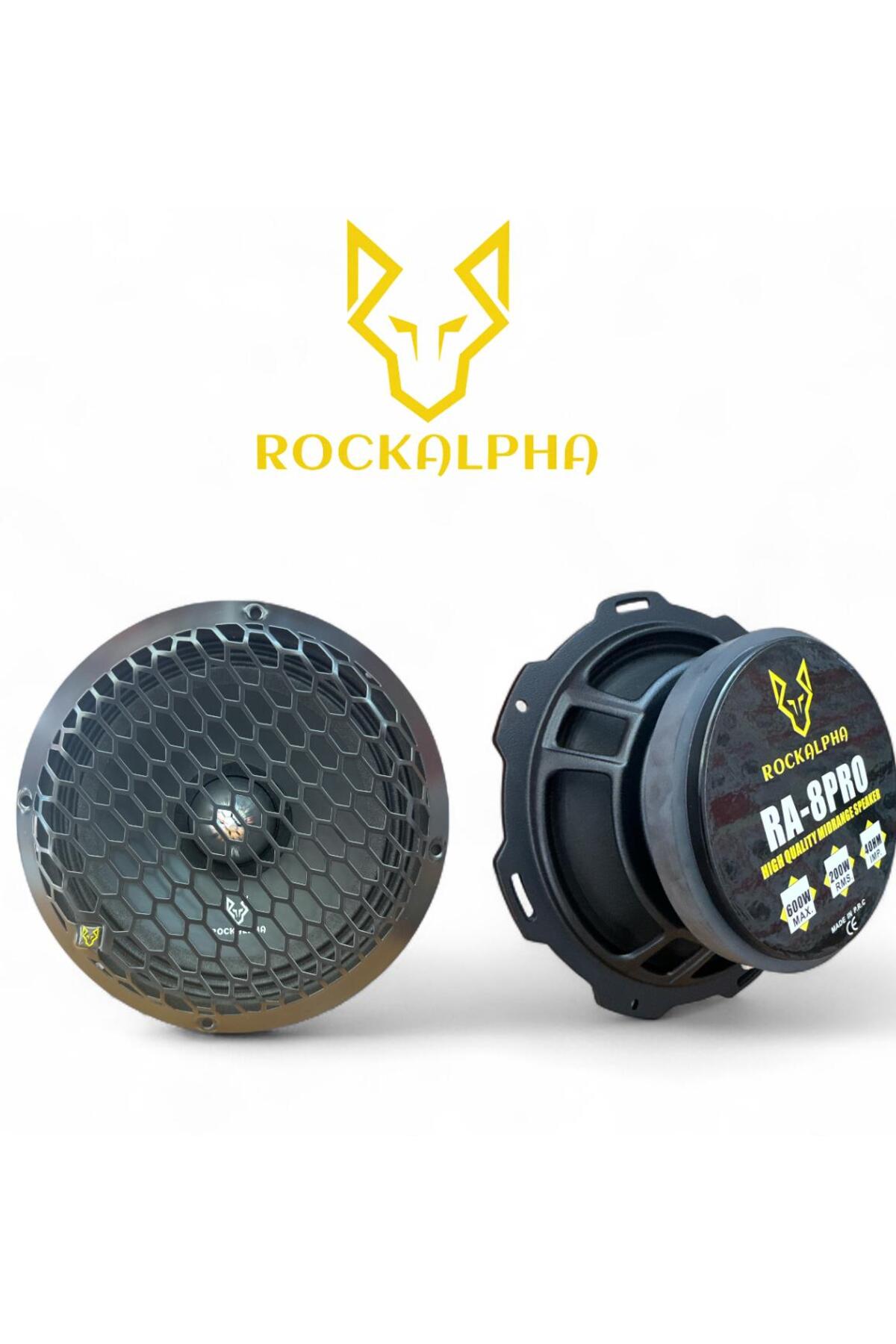 ROCKALPHA RA-8PRO Çifti 600w-200w Rms Özel Seri 20 cm Metal