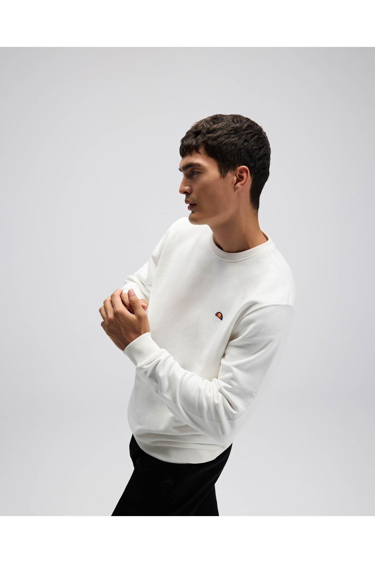 Ellesse Erkek Sweatshirt EM579-OF Off White görsel 4