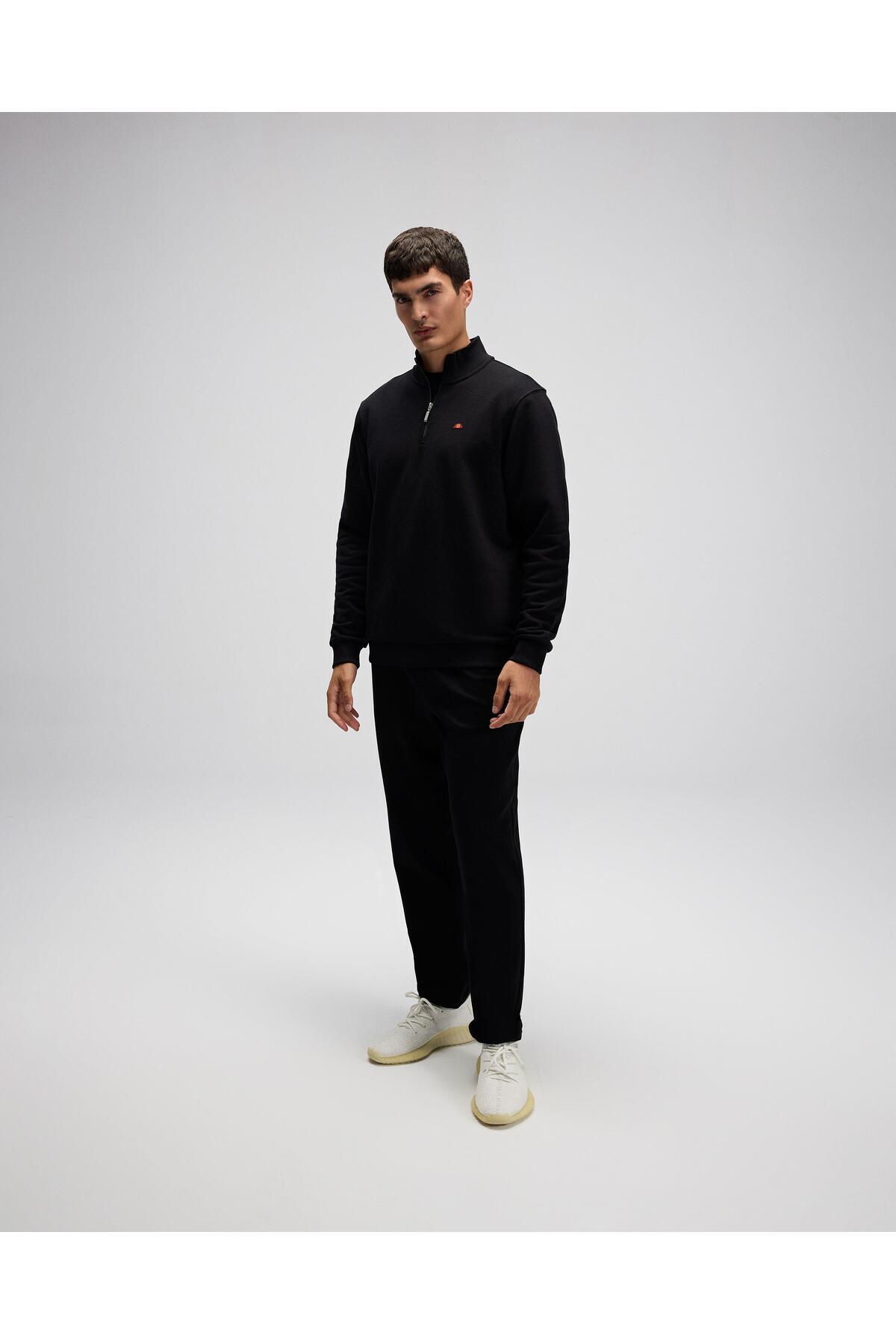 ellesse メンズ　ウィンターウェアー（上着） Ellesse Erkek Yarım Fermuarlı Sweat EM580-BK - Fiyatı, Yorumları