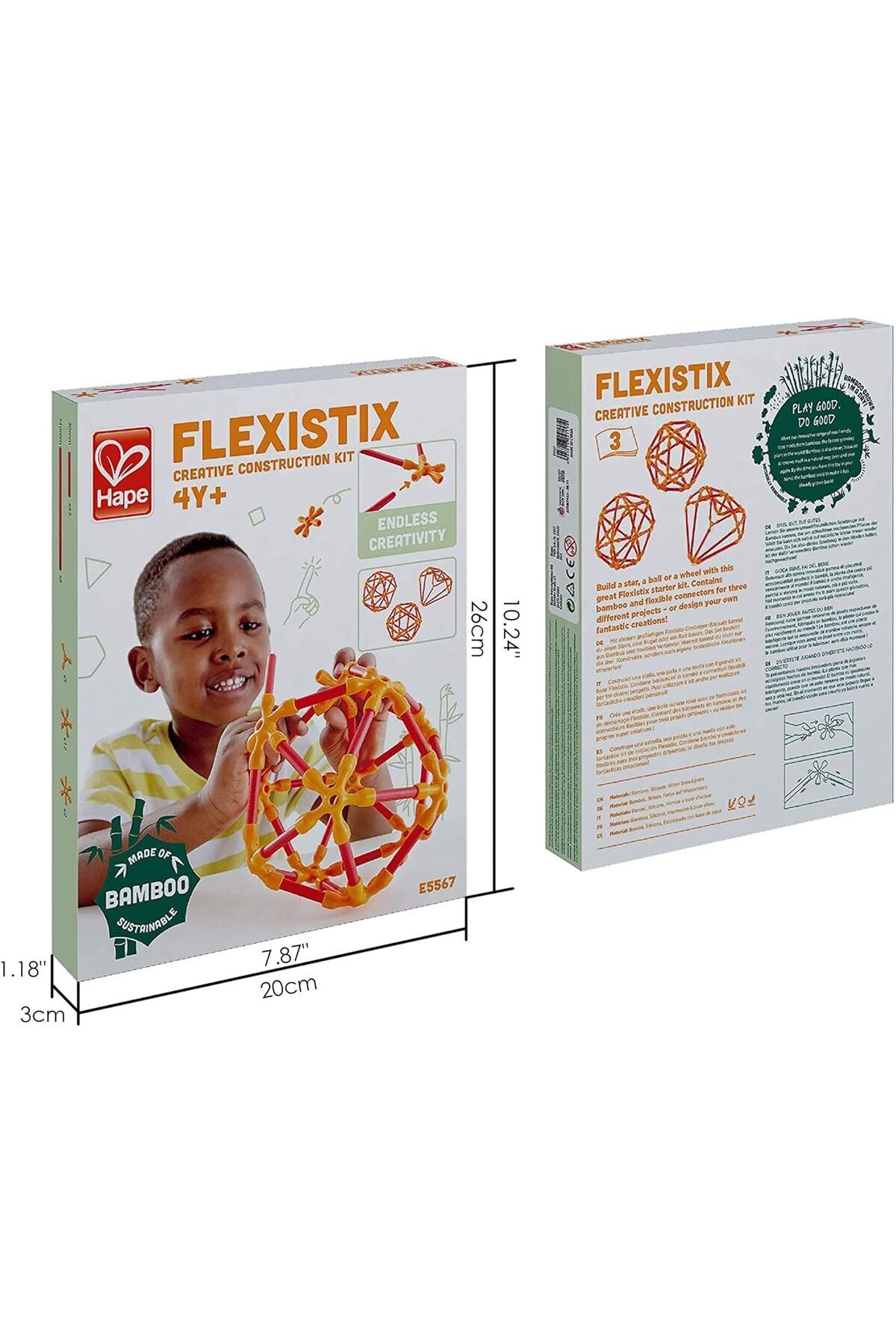 کیت خلاقانه ساخت سازه فلکسیستیکس، شامل ۶۶ قطعه بامبو رنگارنگ
