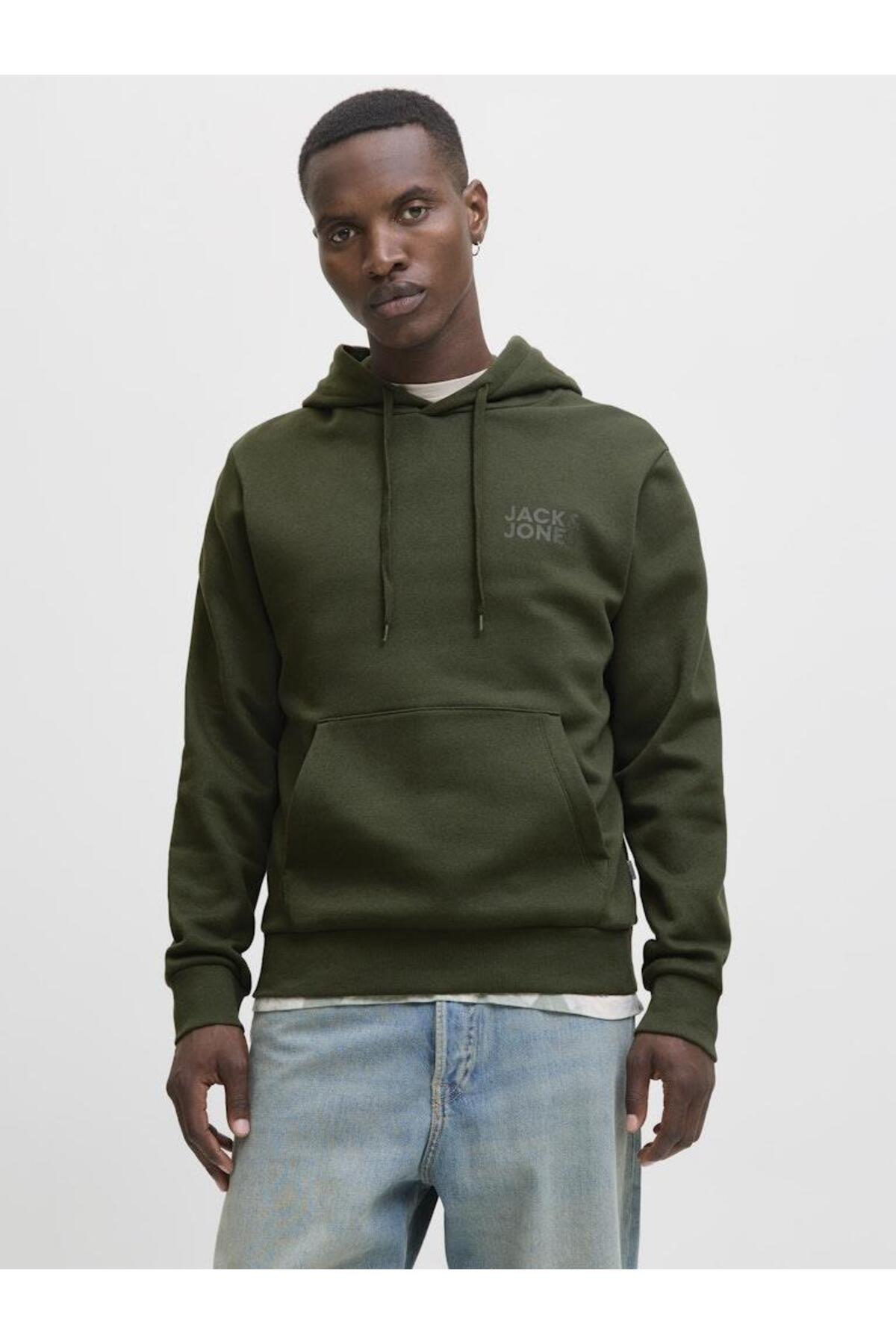 جک اند جونز سویشرت هودی مردانه Jjecorp Logo Sweat Hooded Noos کد 12152840