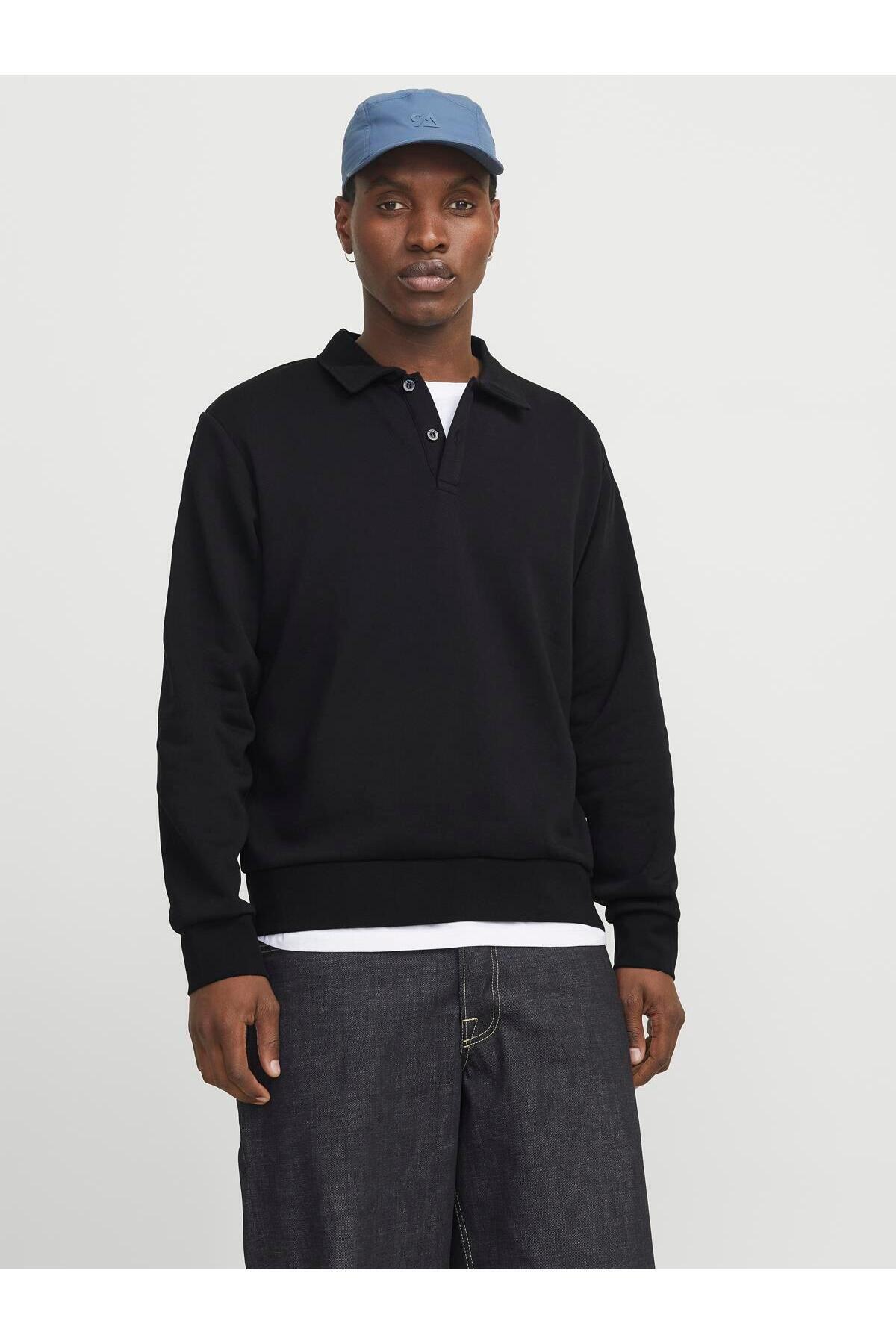 جک اند جونز JJEBRADLEY SWEAT POLO NOOS مشکی