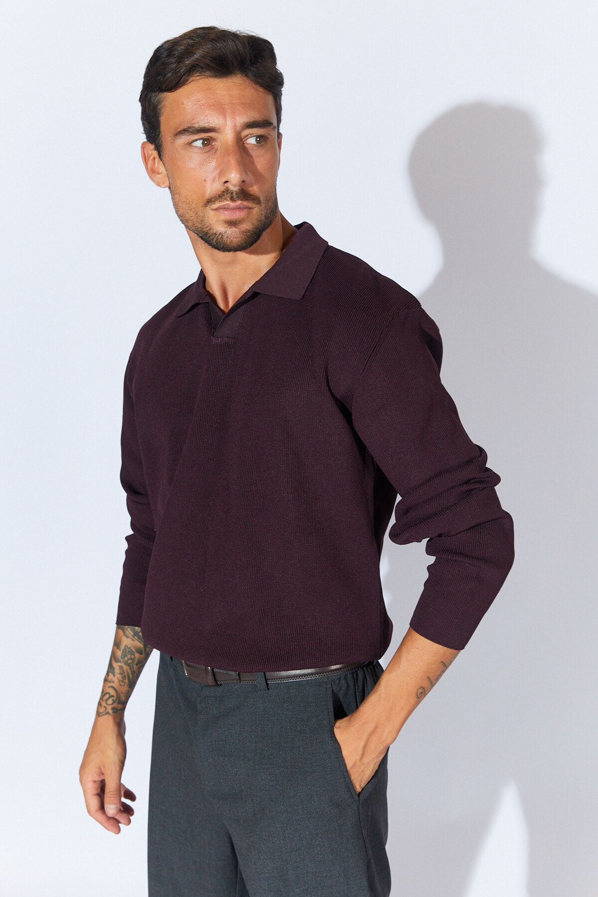 Polo Yaka Kazak - Bordo | MEW515287-01