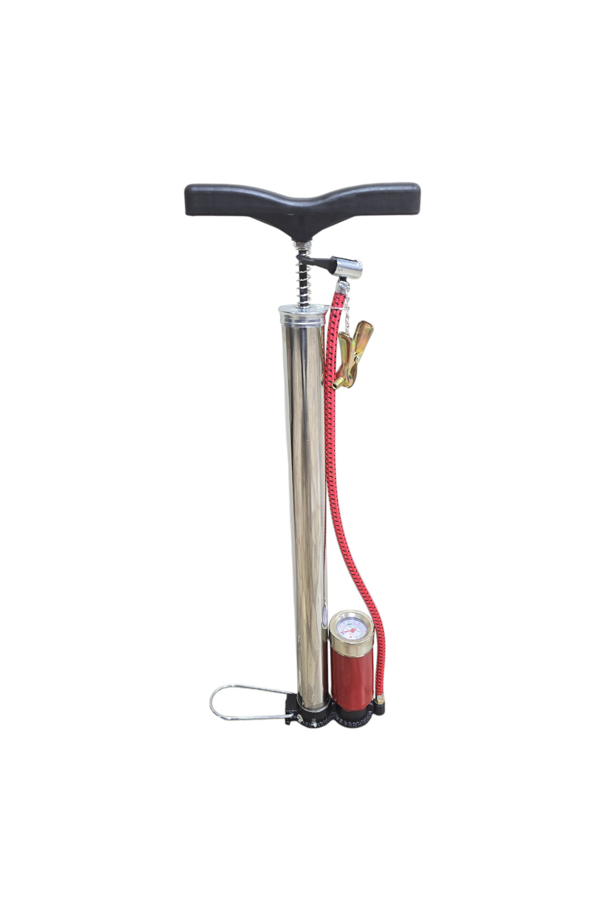 FIXONIC B.H.D BHD00324 T Saplı Saatli Krom Hava El Pompası 60cm