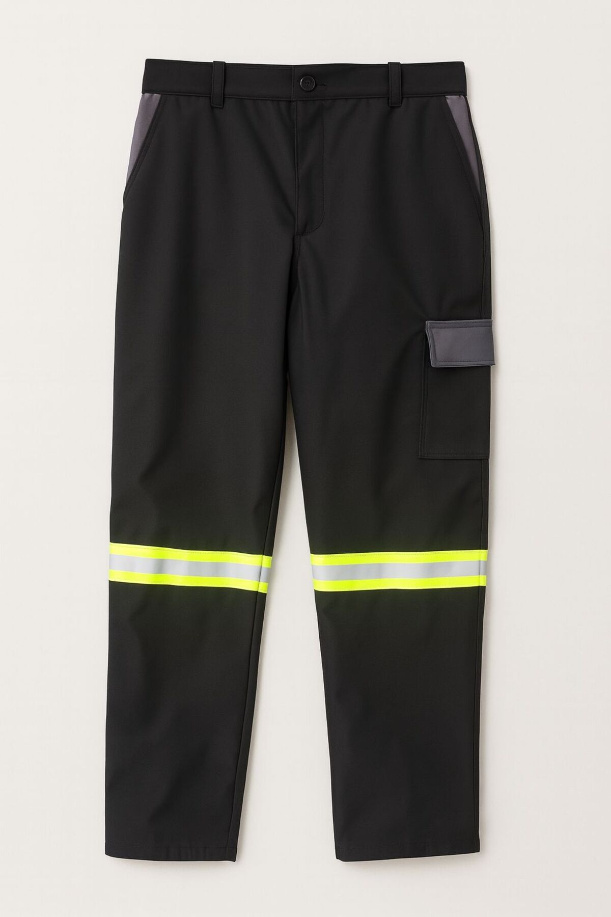 Çamdalı İş Elbiseleri SOFTSHELL SIVI GEÇİRMEZ İŞ PANTOLONU REFLEKTÖRLÜ 5 CEPLİ SİYAH