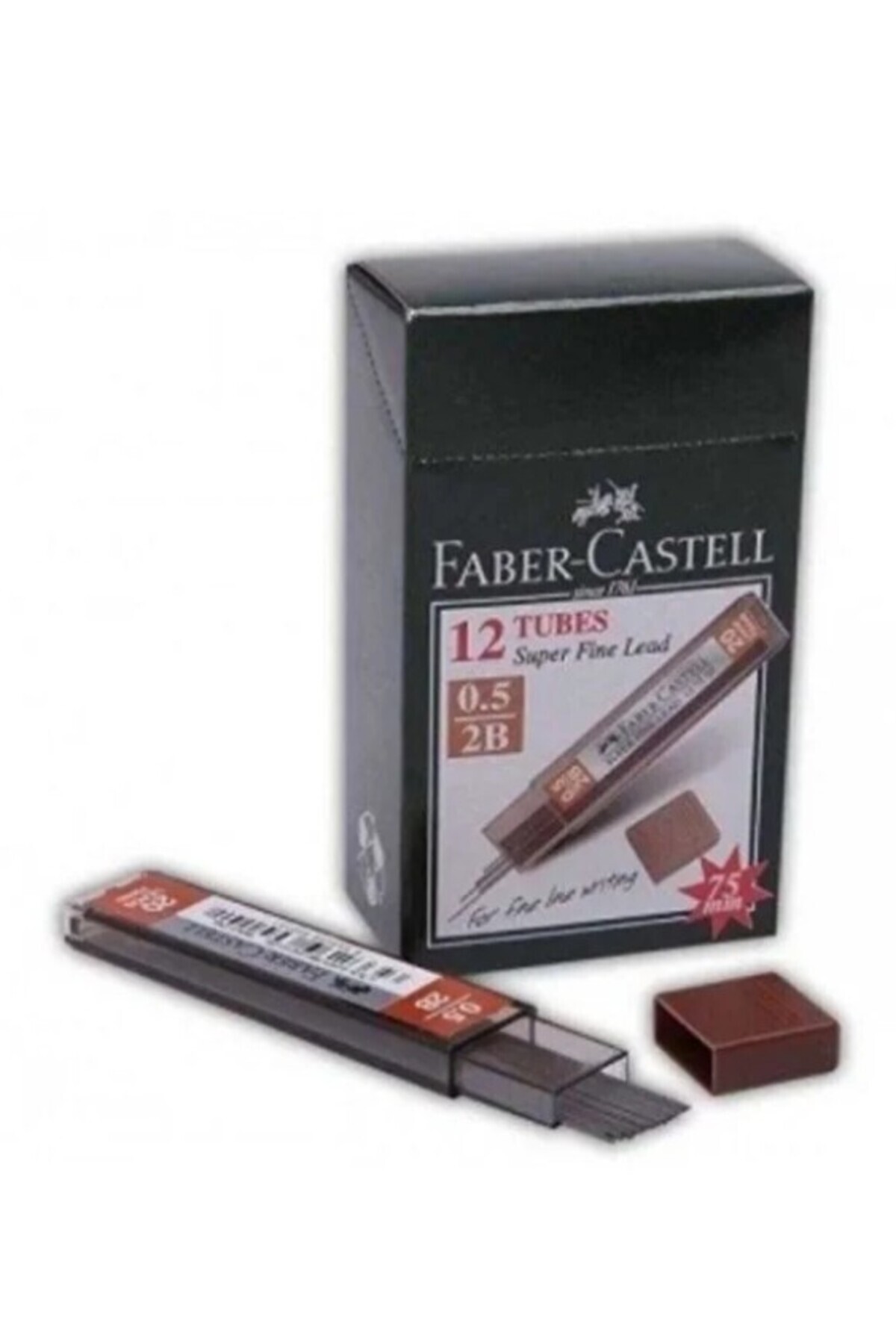 Faber Castell Faber-castell Super Fine Min Kalem Uçu Siyah 0.5 Mm 2b ×12 Adet