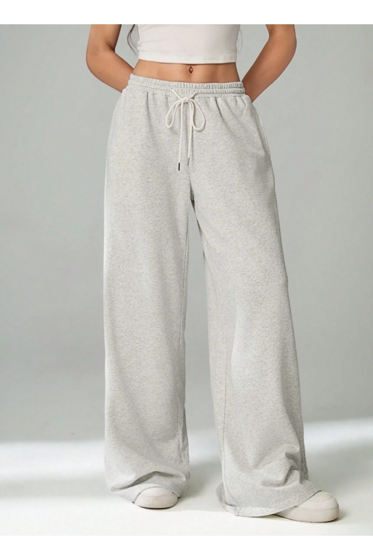 BERYY MODA Gray Women's Baggy Loose Fit Stretchy Comfortable Fabric Sweatpant...