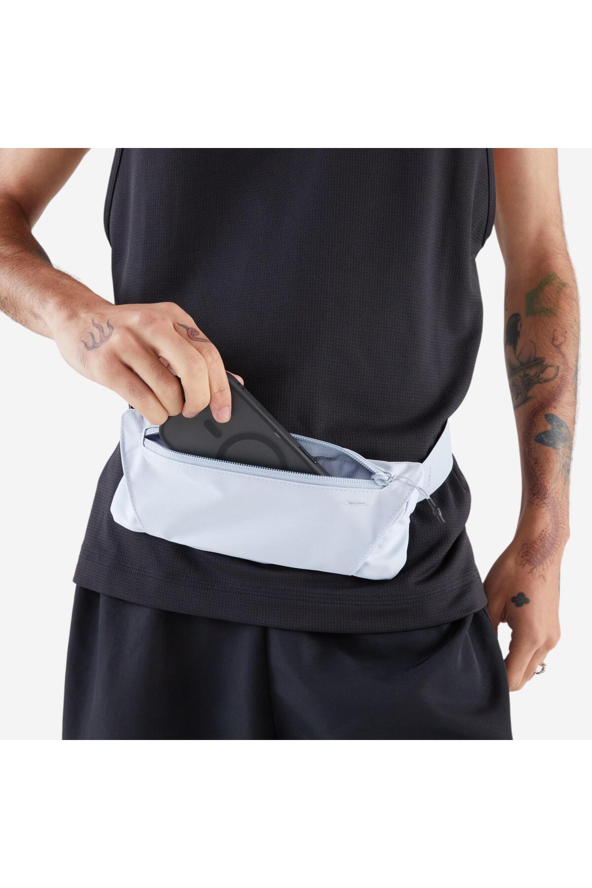 Decathlon Kiprun Yetişkin Koşu Bel Çantası/Telefon Çantası - Gri - Kiprun Basique 2 görsel 4