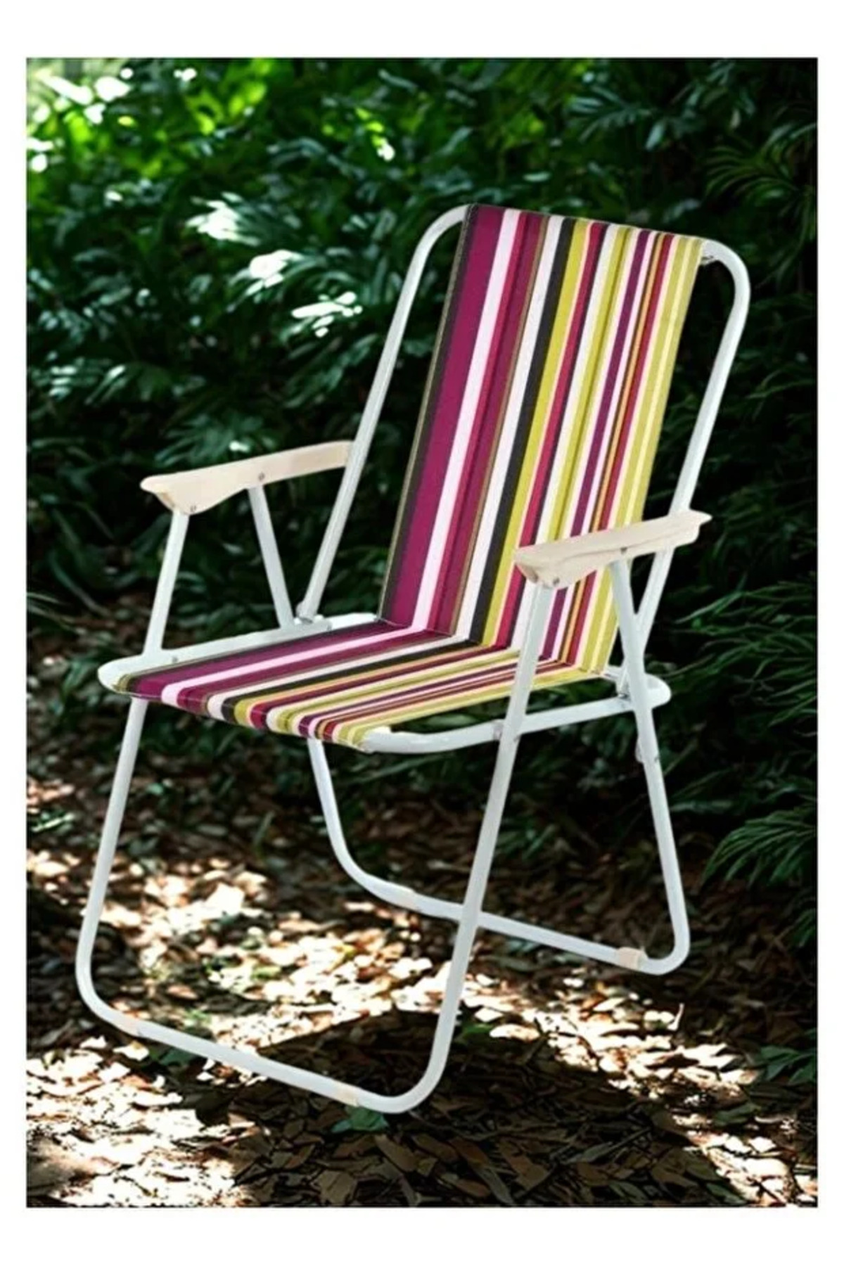 طقم كراسي تخييم قابلة للطي يتكون من كرسيان مصنوع من قماش أكسفورد وبقوائم معدنية – 45×45×80 سم