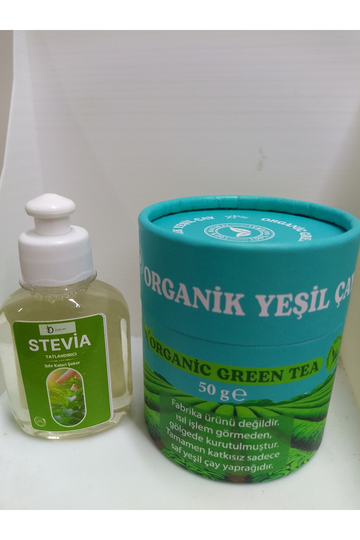 Stevia 70 GR ŞEKET OTU SIVI ve YEŞİL ÇAY 50 gr