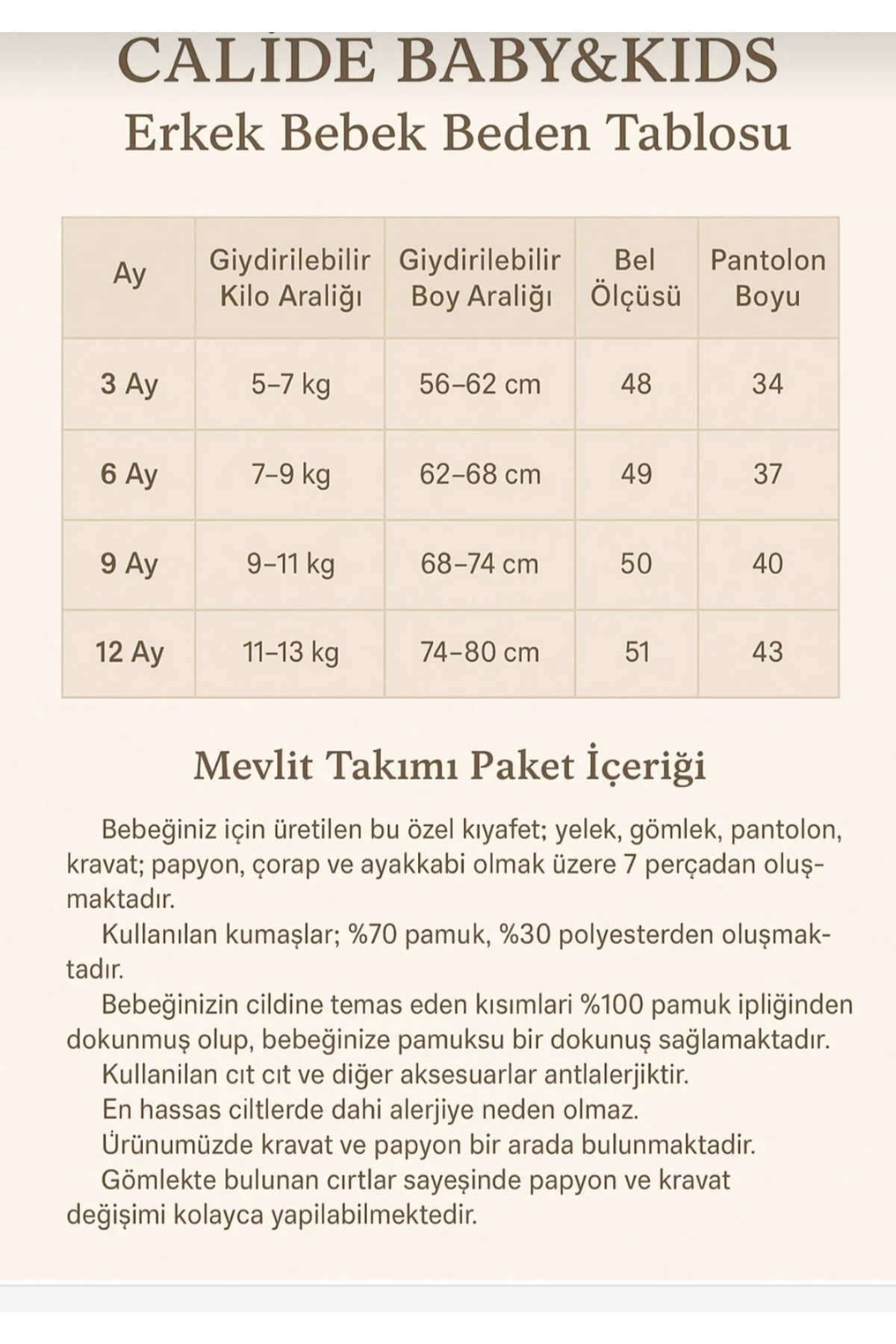 Mini partici Mevlüt kıyafeti Erkek Bebek 0-3 Aylık fotoğrafı 2 (önizleme)