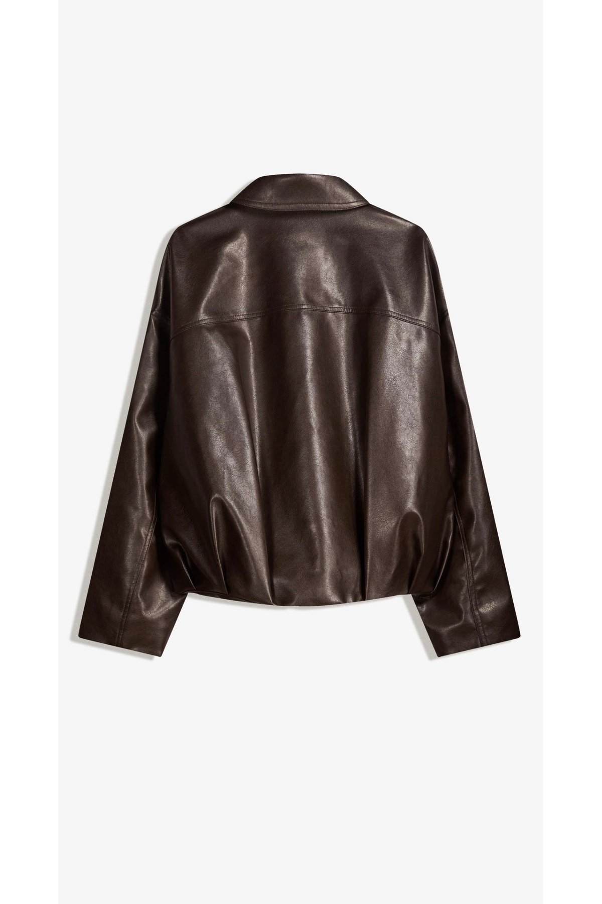 Ekim Store  Yeni Sezon Kemerli Bomber Deri Ceket - Görsel 7