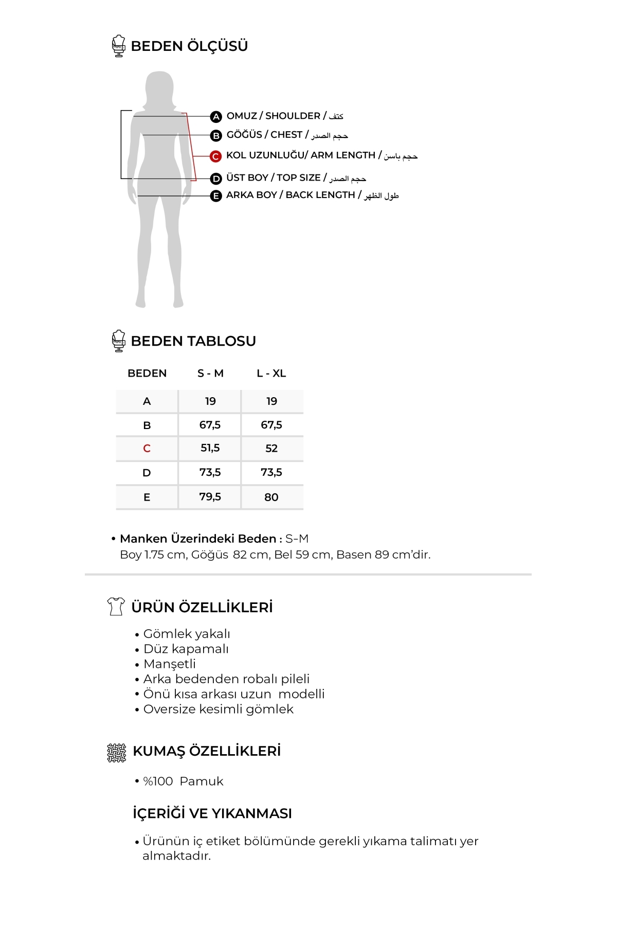 ebu prive  Kadın Organik Pamuklu Oversize Robalı Gömlek Mavi - Görsel 6
