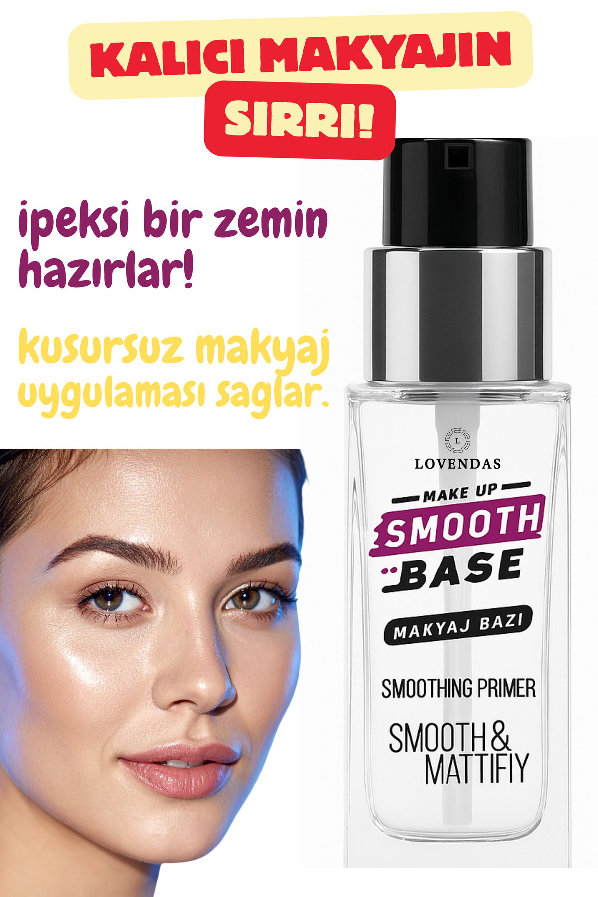 Make Up Smooth Base Makyaj Bazı Pürüzsüz Uygulama — سفید makyaj-baz — تصویر 3 از 5
