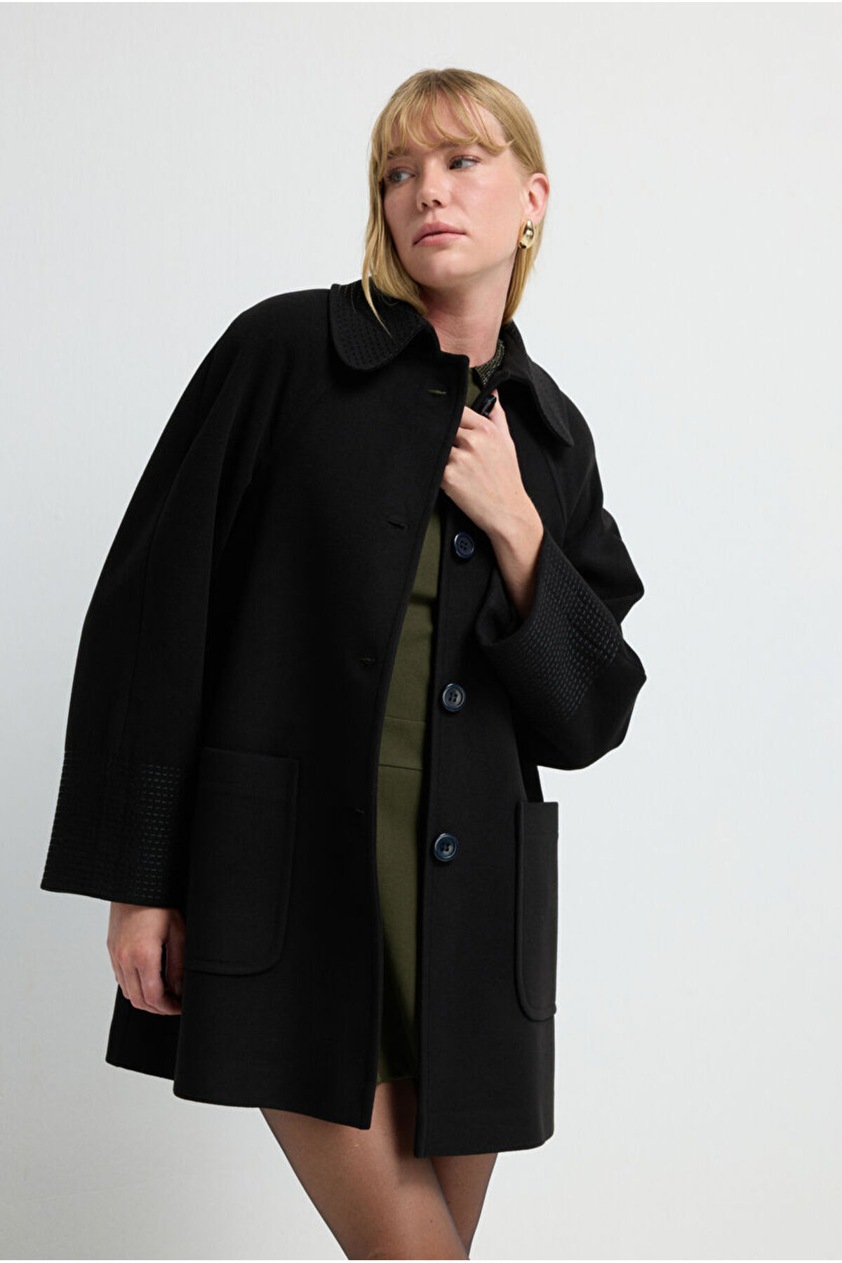 adL  Nakış Detaylı Kaban - Görsel 3