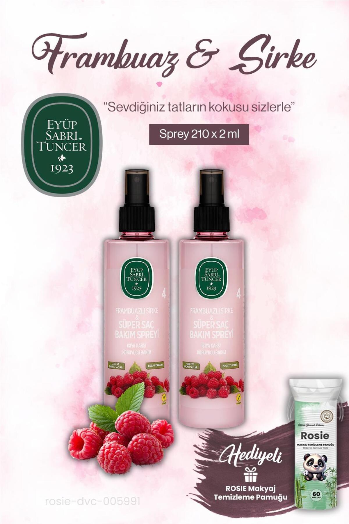 Sirke Frambuaz Sprey 2 x 210 ml ve ROSIE makyaj pamuğu