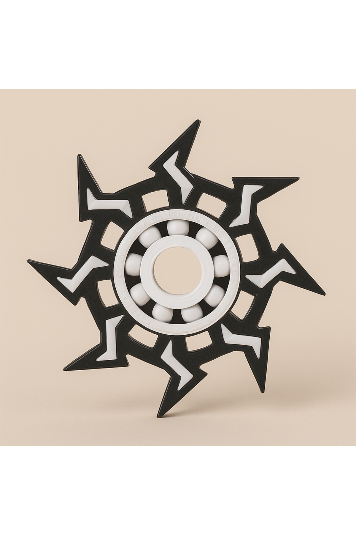 3DVerse Studio Şimşek Tasarımlı Fidget Spinner – Siyah Beyaz – Stres Çarkı