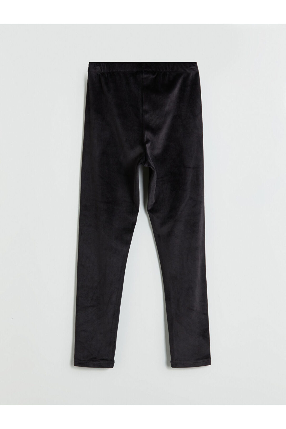 LC Waikiki Siyah Beli Lastikli Kadife Kız Çocuk Tayt fotoğrafı 3 (önizleme)