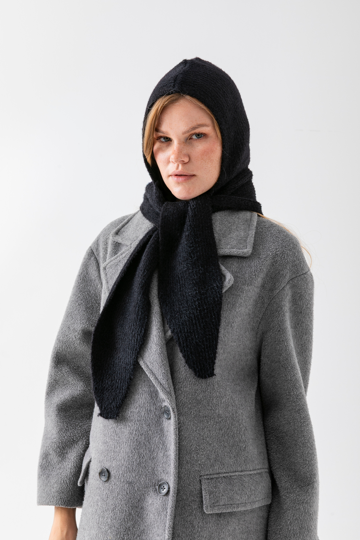 Wega Moda Kadın Yumoş Atkılı Balaclava, Kışlık Bere ve Boyunluk Detaylı Şapka | %100 Yün - Balaclava görsel 6