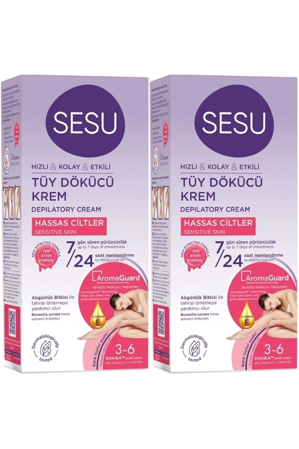 Sesu Tüy Dökücü Krem 40ml Hassas Ciltler/sensitive (2 Lİ SET)