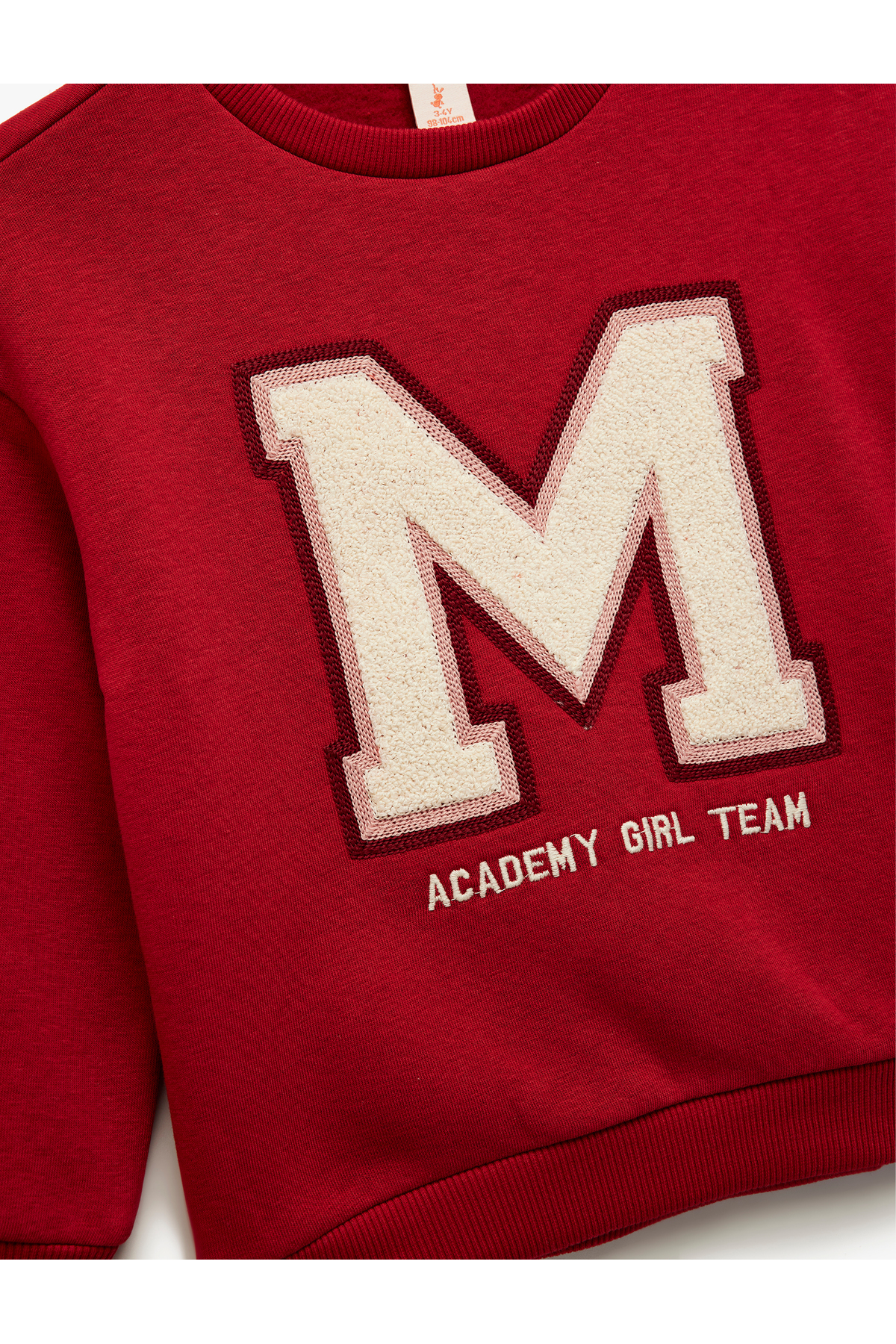 Koton Şardonlu Uzun Kollu Bisiklet Yaka Nakışlı Sweatshirt fotoğrafı 3 (önizleme)