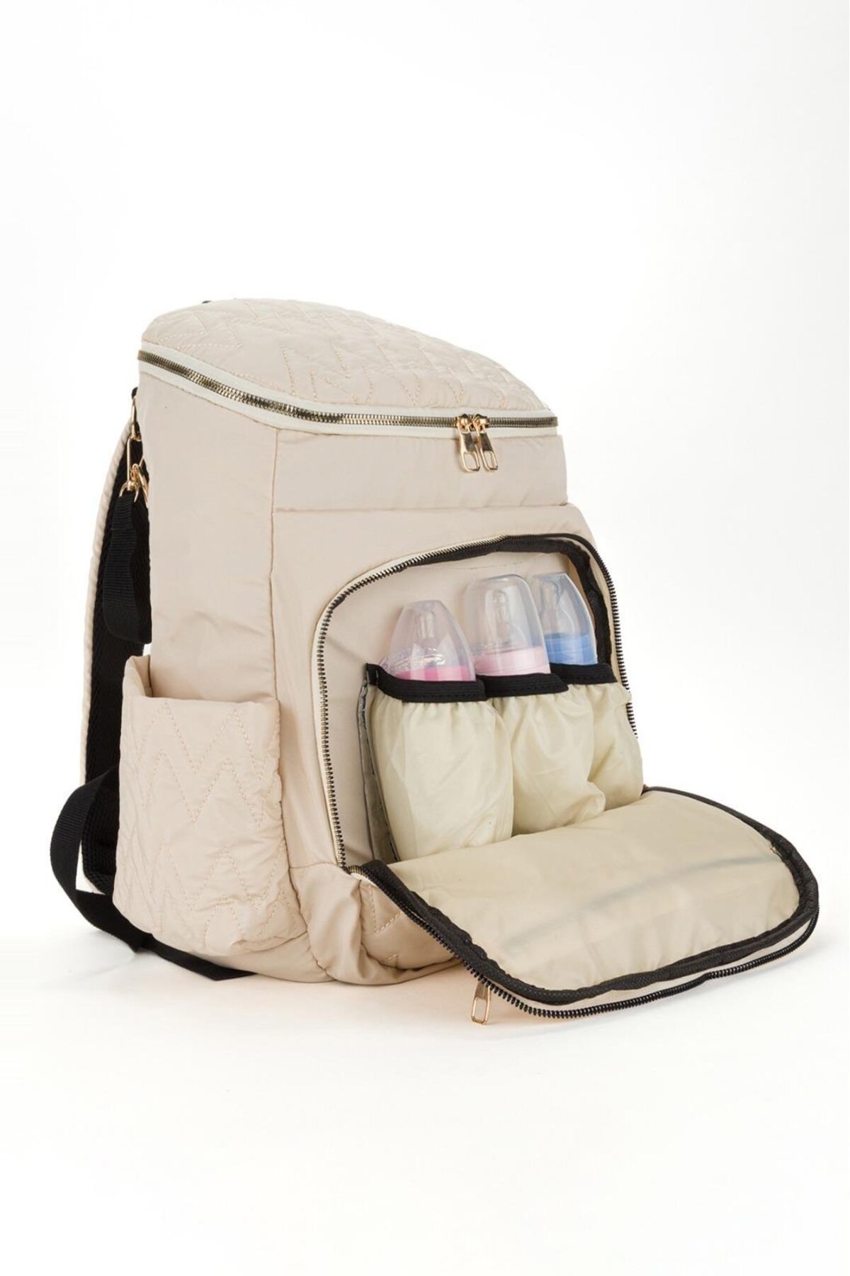 Papyon Baby Kids Gogo Bondit Kumaş Biberon Termos Gözlü Bebek Bakım Sırt Çantası fotoğrafı 2 (önizleme)