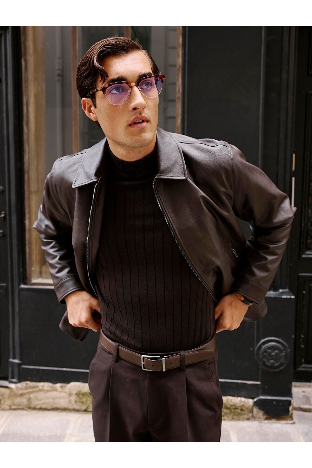 ال سی وایکیکی ژاکت بافتنی مردانه نیم یقه اسکی