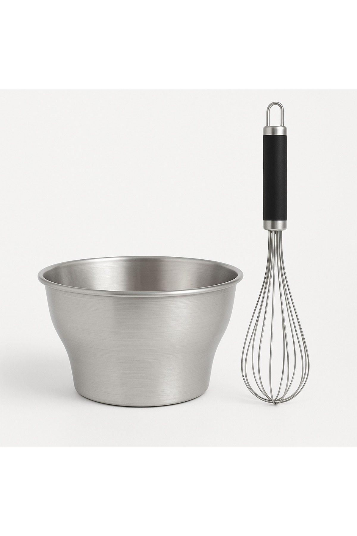 Metler Alüminyum Tas & Çırpıcı Seti | Sos Kabı Çırpma Karıştırma Yemek Hazırlama Kabı Geleneksel Mutfak