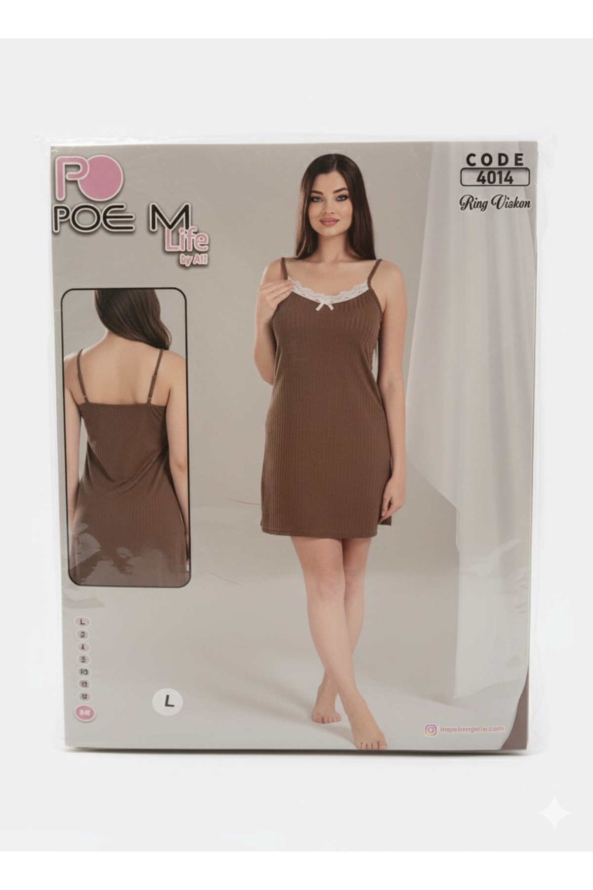 MODA Kadın Viskon Rahat Gecelik