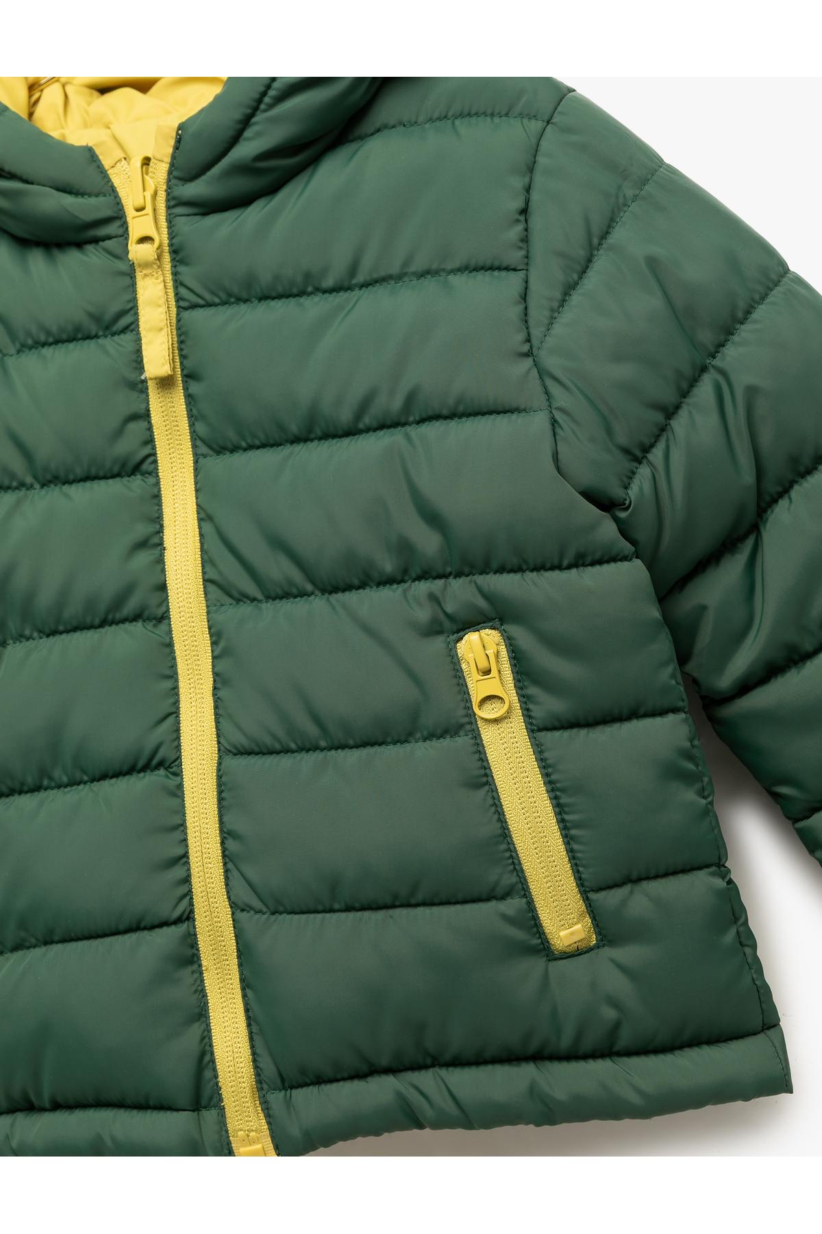 Koton Çift Taraflı Uzun Kollu Kapşonlu Ceket fotoğrafı 4 (önizleme)