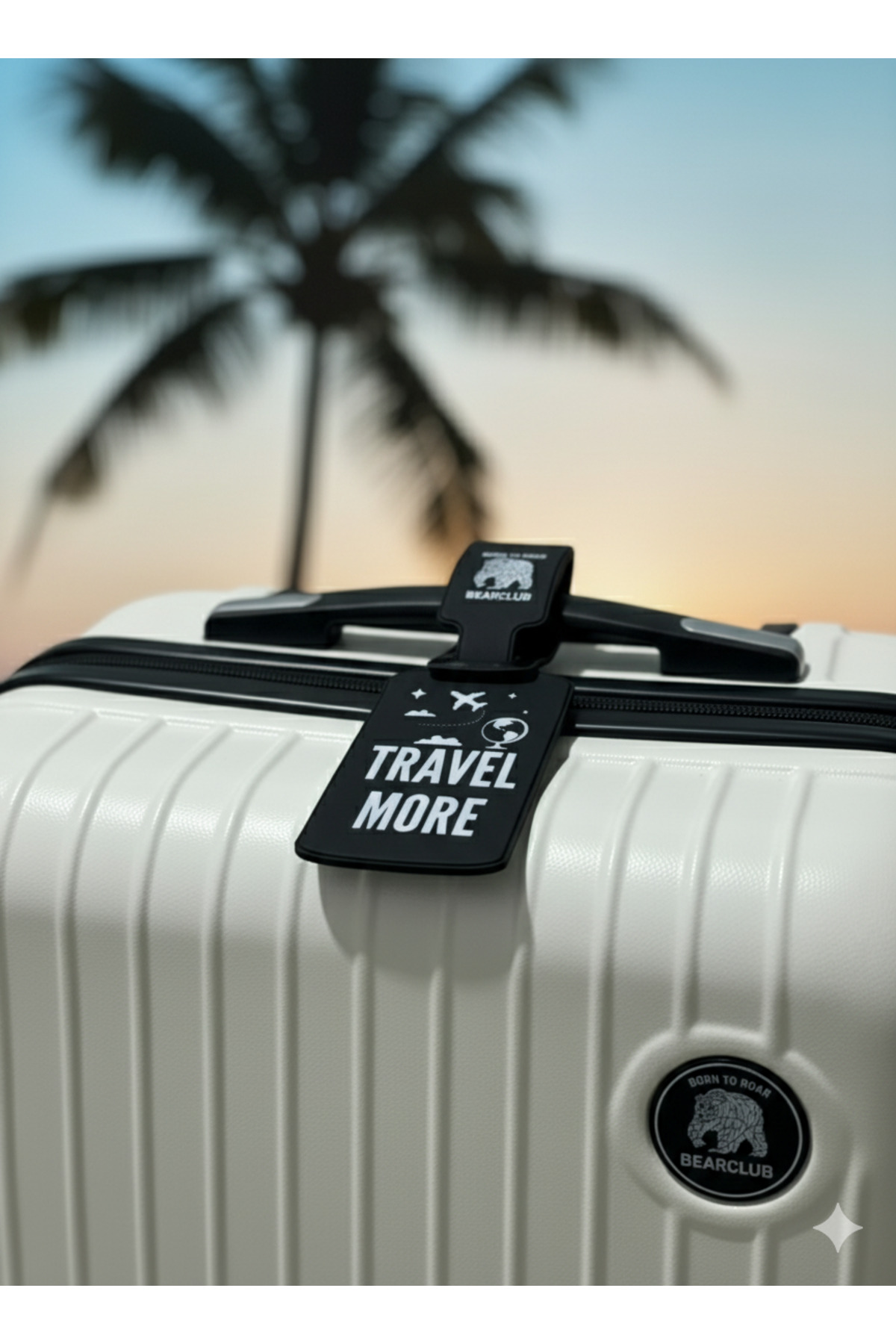 1Pc Universal Bear Club Printed Suitcase Label Suitcase Label Waterproof PVC Named Card Holder