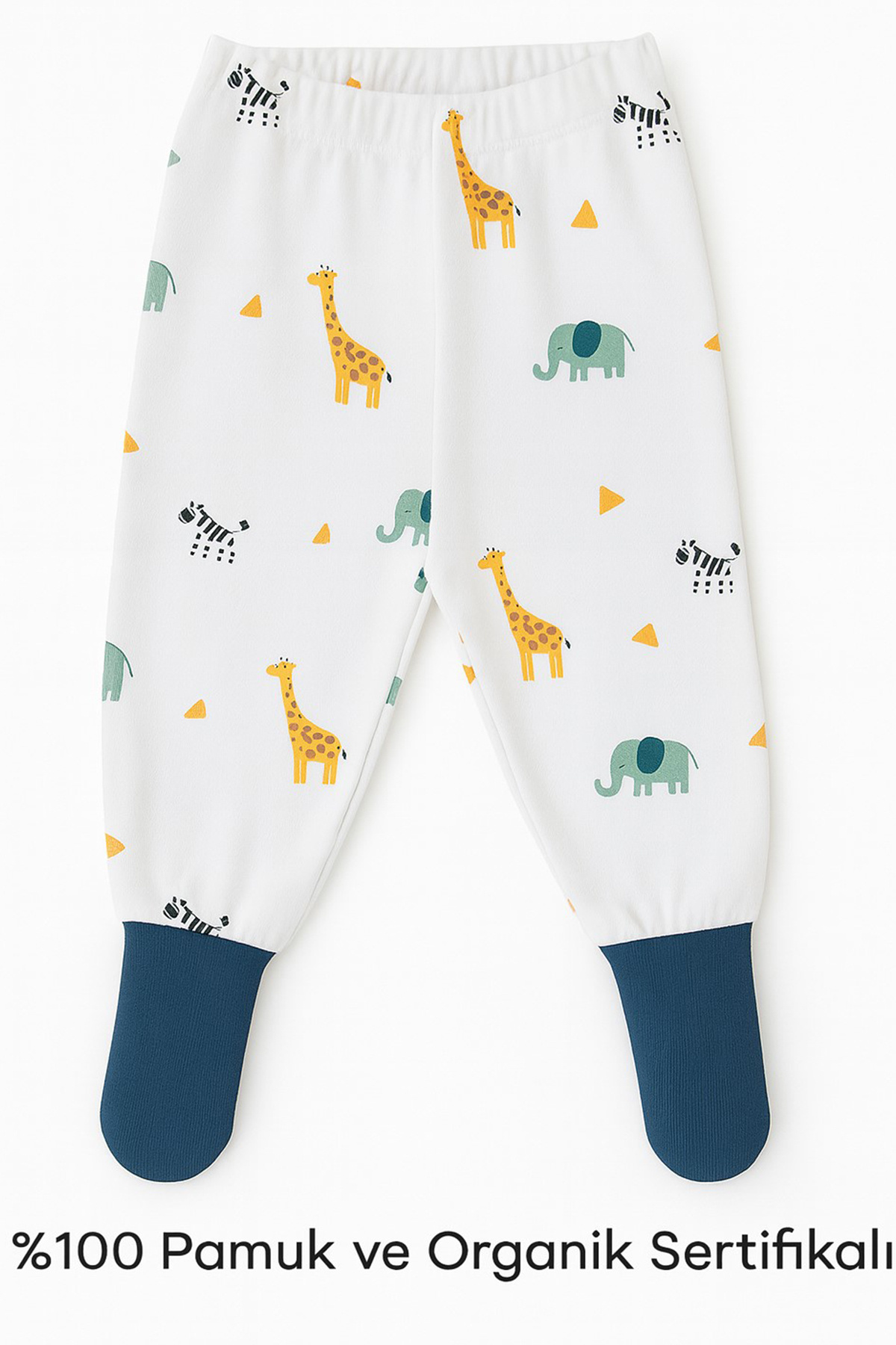 Melekpare Bebek&Çocuk Organik Patikli Pantolon Kendinden Çoraplı Alt Pijama Mevsimlik Pamuk 2'li Set fotoğrafı 2 (önizleme)