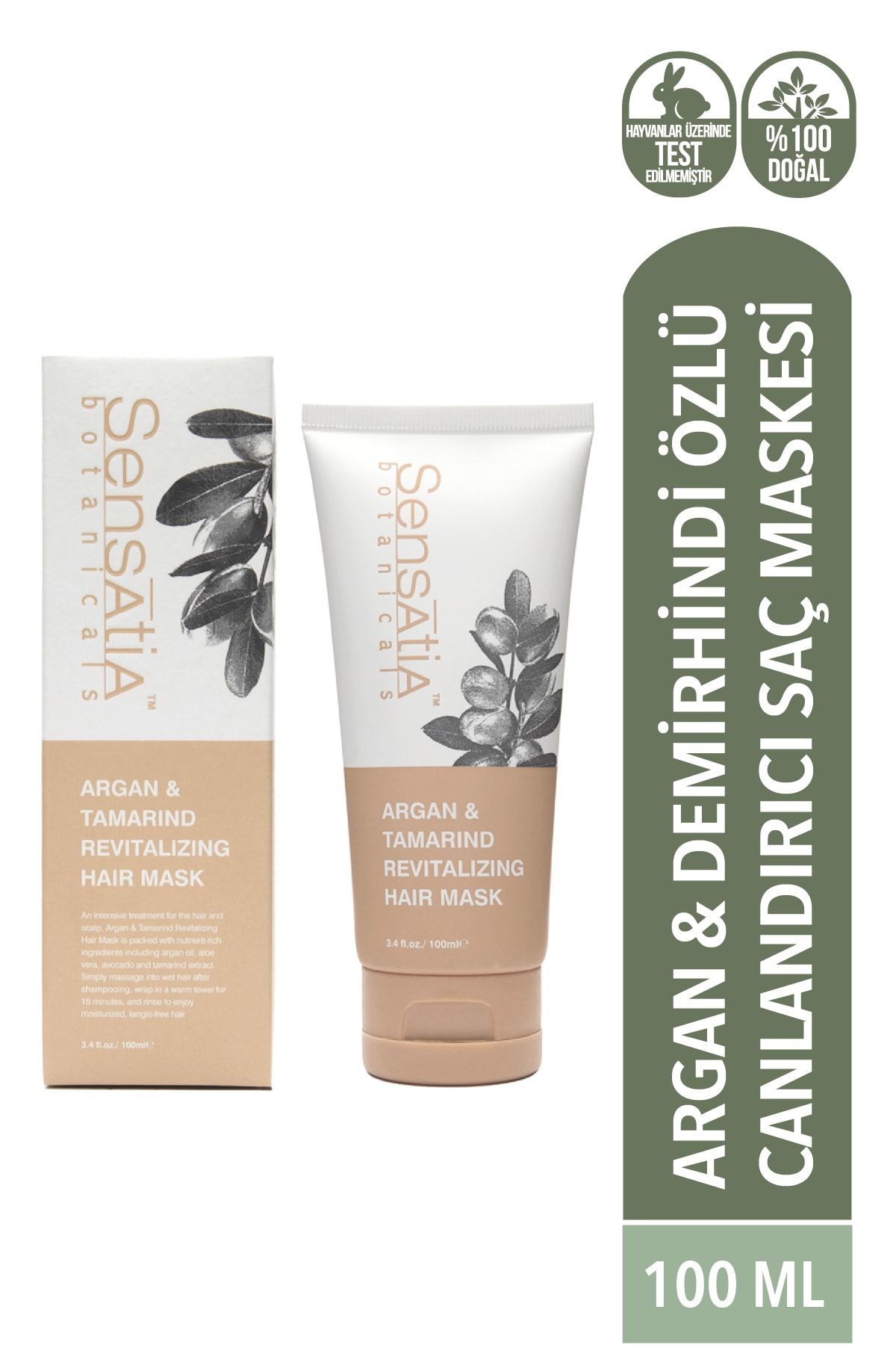 Sensatia Botanicals-Argan & Tamarind Extract Refreshing Anti-Shedding Hair Mask 100ml 2