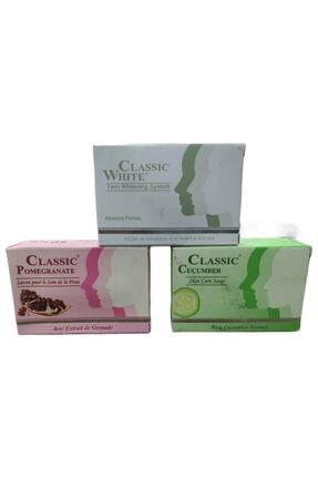 Classic White Sabun Renk Açıcı Sivilce Karşıtı Leke Akne Karşıtı 3'lü Sabun Seti TYC00185991681