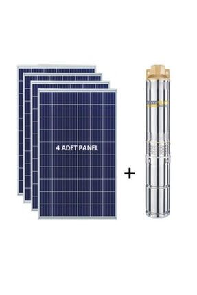 275 Watt 4 Adet Güneş Paneli Ve Dc Solar Pompa Tak Çalıştır Hazır 0,8hp+4 panel