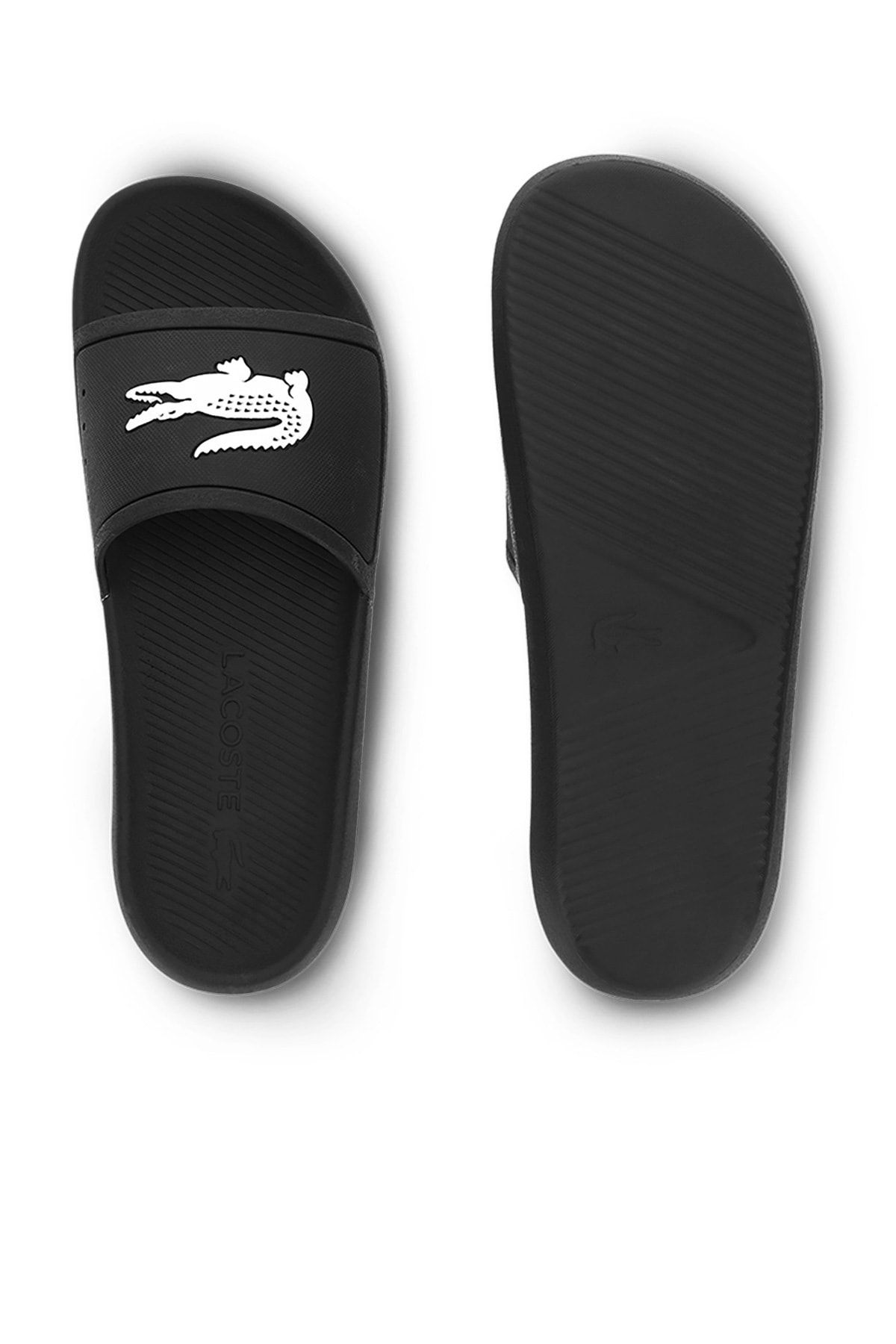 دمپایی آبی مردانه سیاه چاپی Croco 737CMA0018 Lacoste