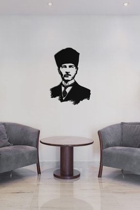 1919 - Mustafa Kemal Atatürk - Dekoratif Metal Dekor Duvar Tablo - Duvar Süsü