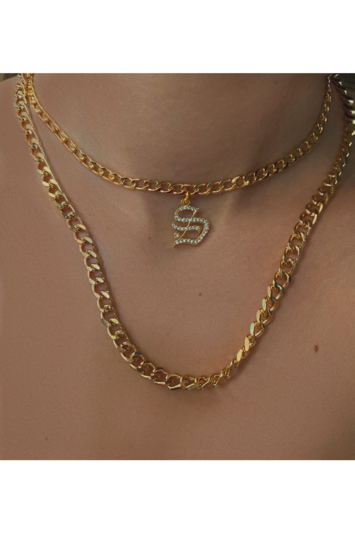 Letter choker shop necklace