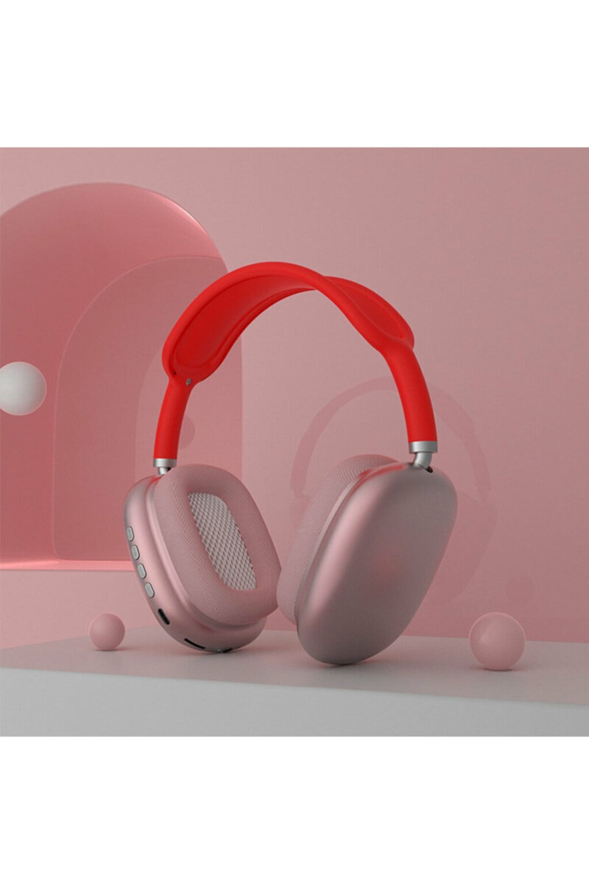 lionmycase Samsung Xiaomi Apple Airpods Max Bluetooth Kulaküstü Kulaklık  Karler Kablosuz Kırmızı Fiyatı, Yorumları - TRENDYOL