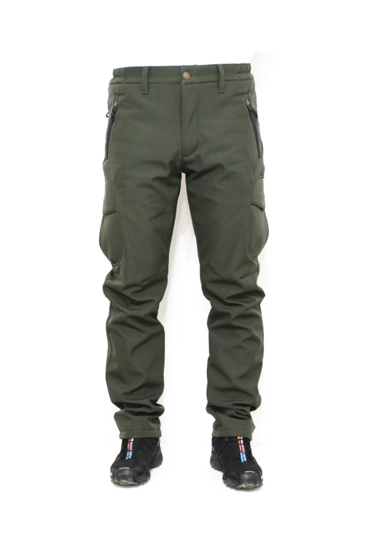 Mudwill Erkek Haki Kargo Cepli Kışlık Softshell Pantolon